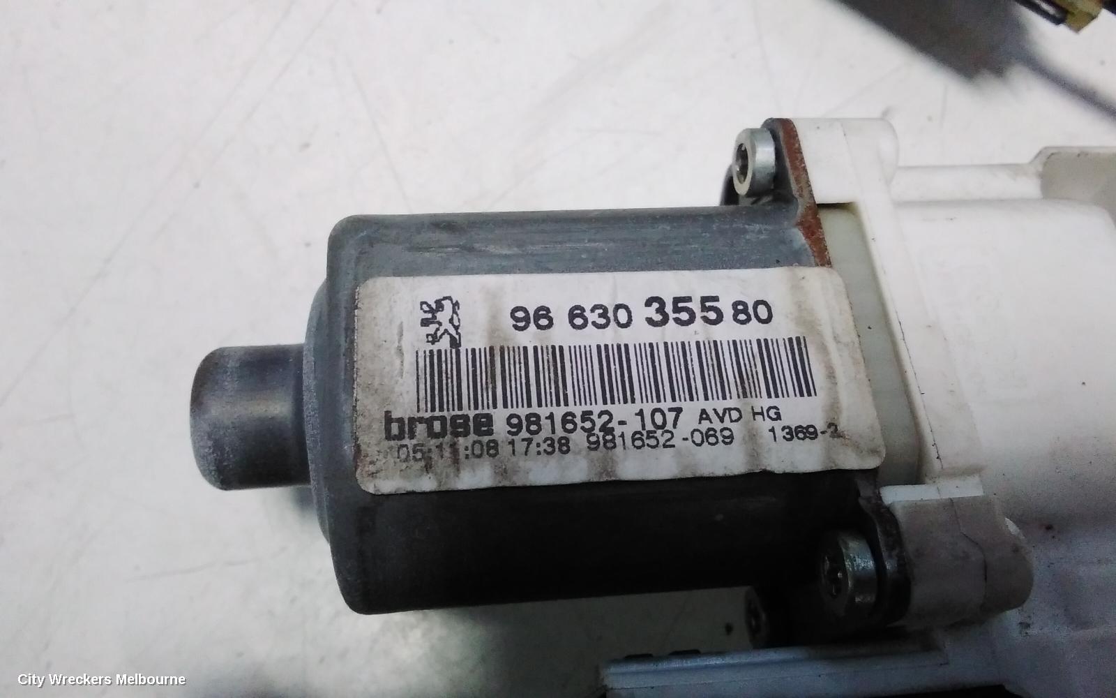PEUGEOT 407 RIGHT FRONT WINDOW REG/MOTOR, POWER, COUPE, 03/2006 - 12/2011