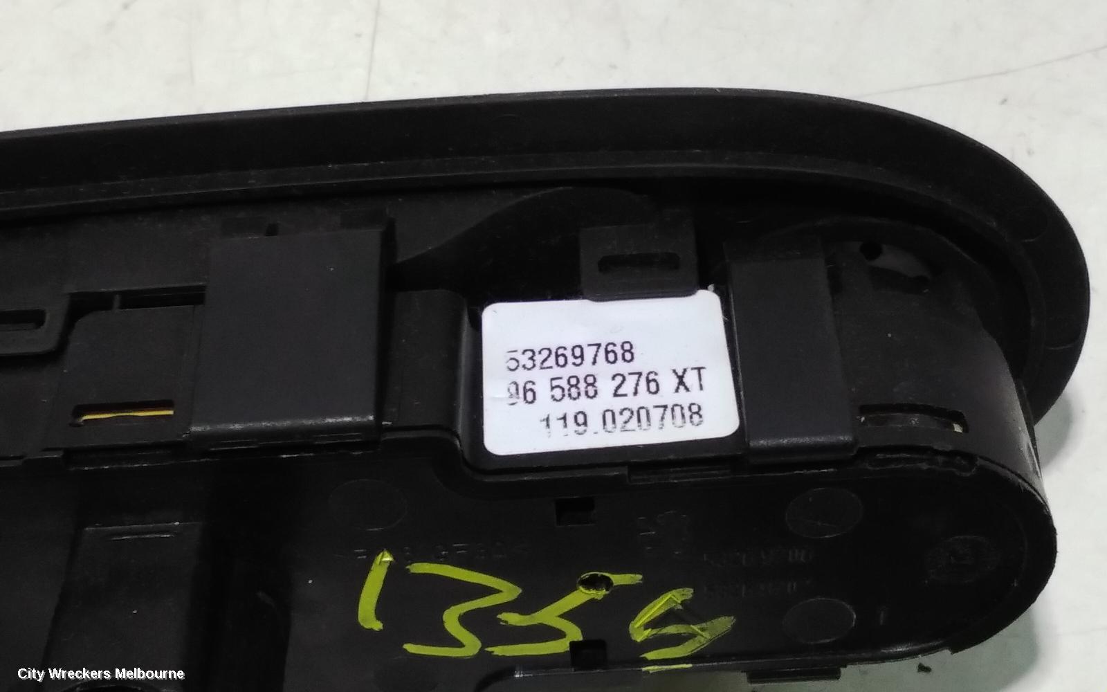 PEUGEOT 407 PWR DR WIND SWITCH, RH FRONT (MASTER SWITCH), COUPE, 03/2006 - 12/2011