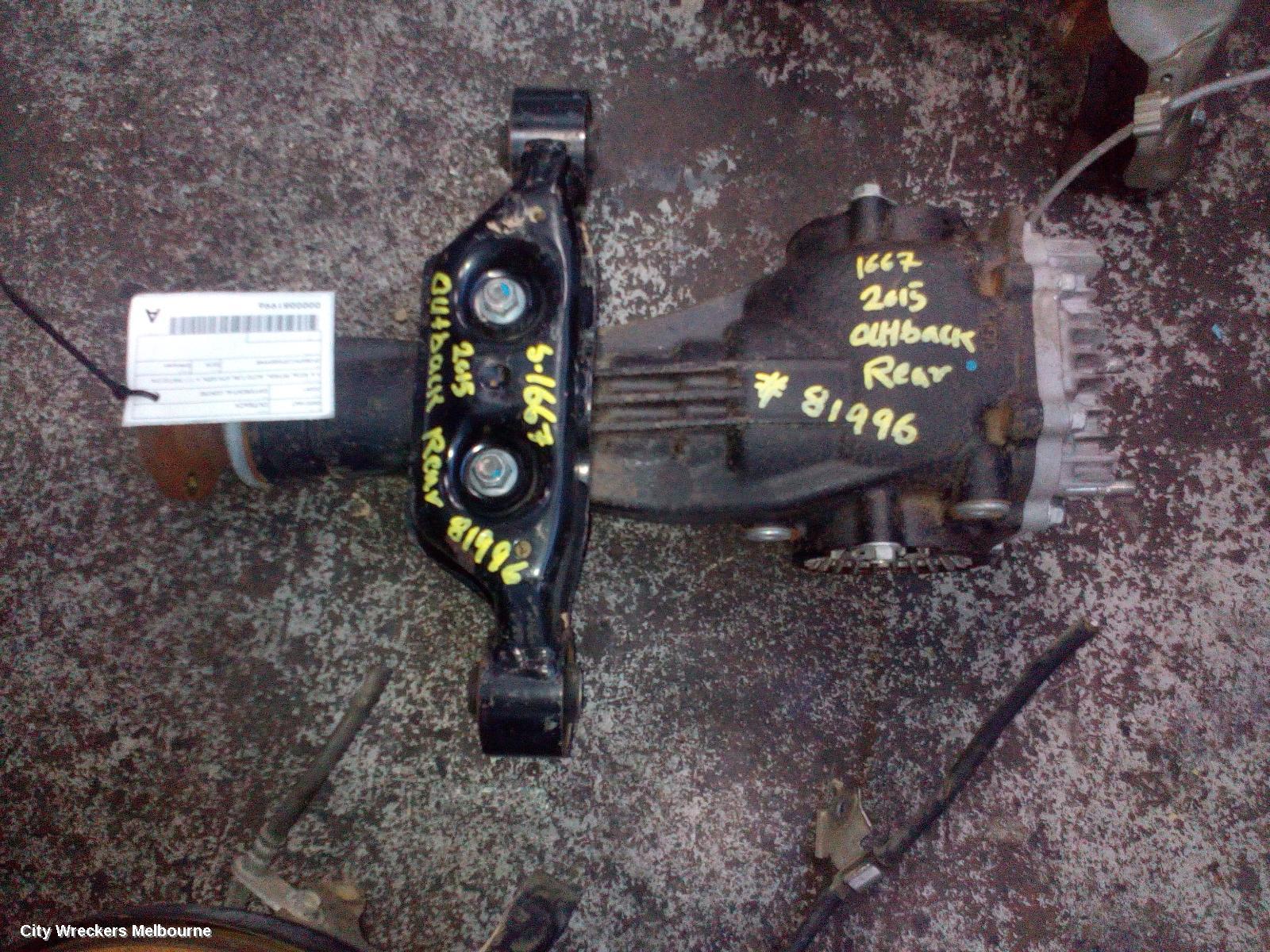 SUBARU OUTBACK DIFFERENTIAL CENTRE, 3.6, EZ36, PETROL, AUTO T/M, 6TH GEN, 4.111 RATIO (Y4 CODE), 08/2014 - 12/2020