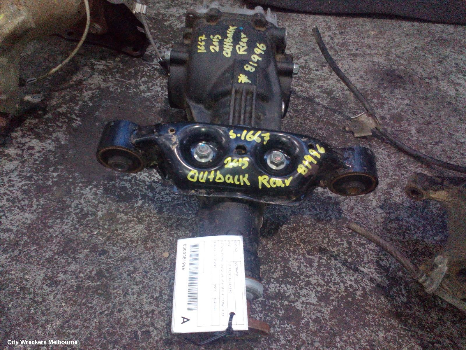 SUBARU OUTBACK DIFFERENTIAL CENTRE, 3.6, EZ36, PETROL, AUTO T/M, 6TH GEN, 4.111 RATIO (Y4 CODE), 08/2014 - 12/2020