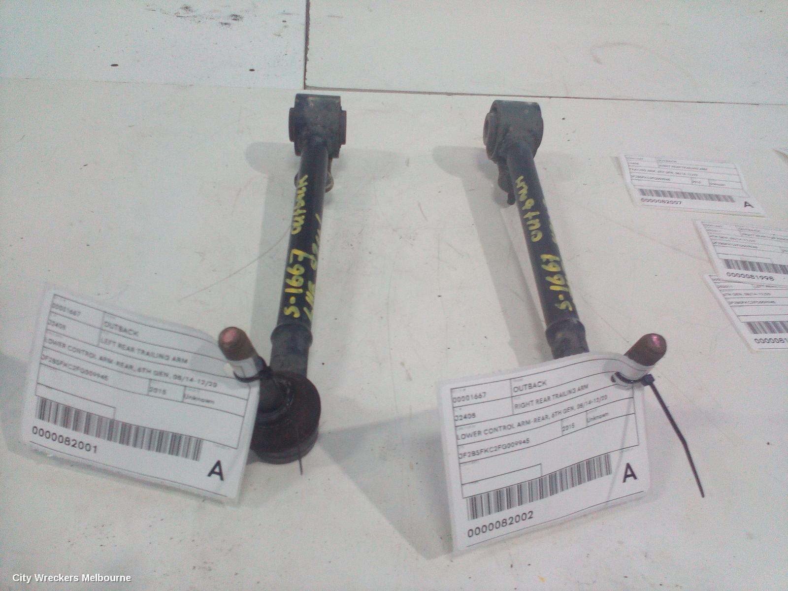 SUBARU OUTBACK LEFT REAR TRAILING ARM, LOWER CONTROL ARM-REAR, 6TH GEN, 08/2014 - 12/2020