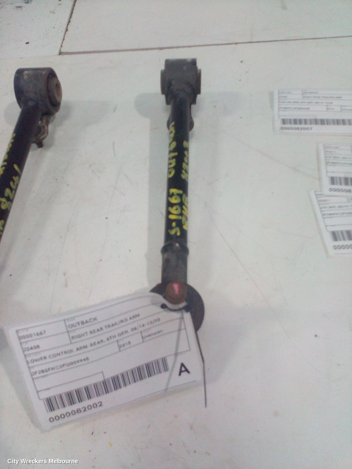 SUBARU OUTBACK RIGHT REAR TRAILING ARM, LOWER CONTROL ARM-REAR, 6TH GEN, 08/2014 - 12/2020