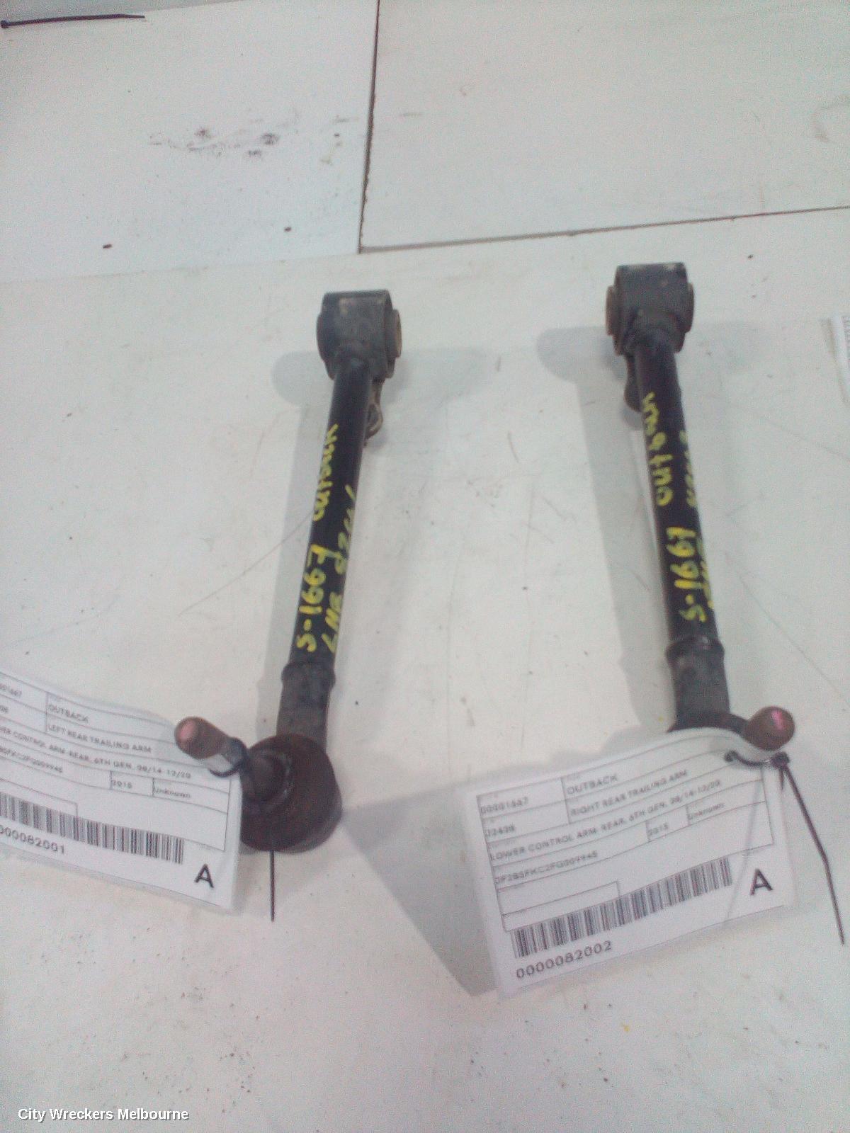 SUBARU OUTBACK RIGHT REAR TRAILING ARM, LOWER CONTROL ARM-REAR, 6TH GEN, 08/2014 - 12/2020