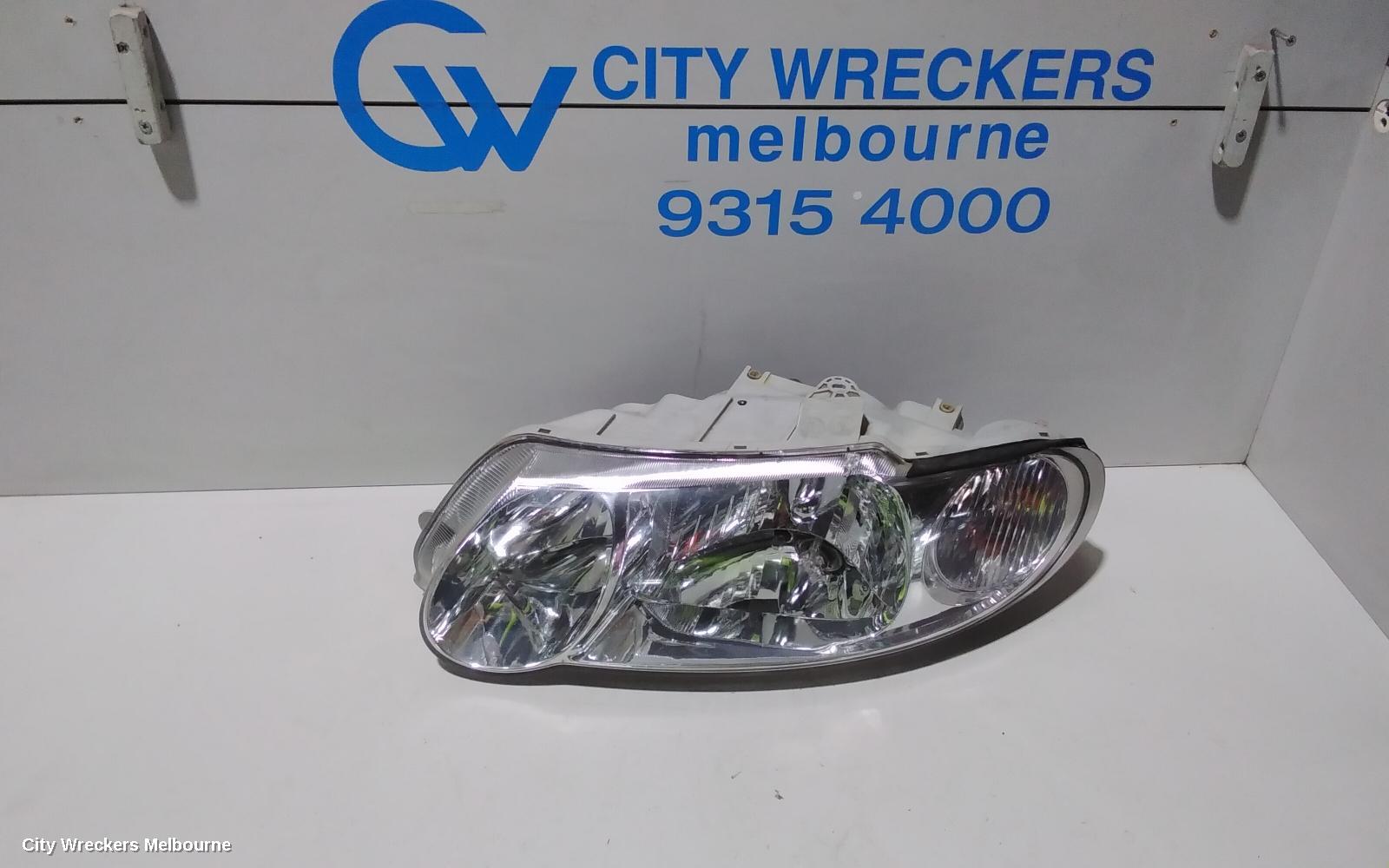 HOLDEN COMMODORE LEFT HEADLAMP, VX, EXECUTIVE/ACCLAIM/S PACK, CHROME INSERT TYPE, 10/2000 - 09/2002