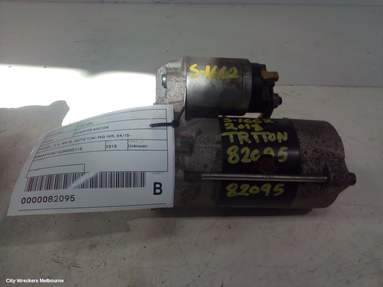 MITSUBISHI TRITON STARTER, DIESEL, 2.4, 4N15, AUTO T/M, MQ-MR, 04/2015 ONWARDS