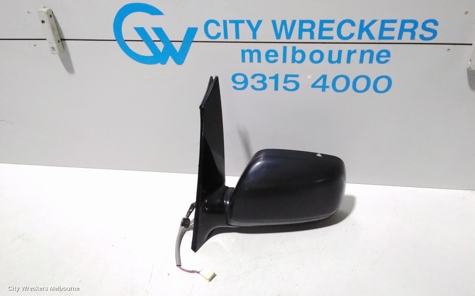 TOYOTA AVENSIS LEFT DOOR MIRROR, ACM20R, POWER, BLACK, 12/2001 - 11/2003