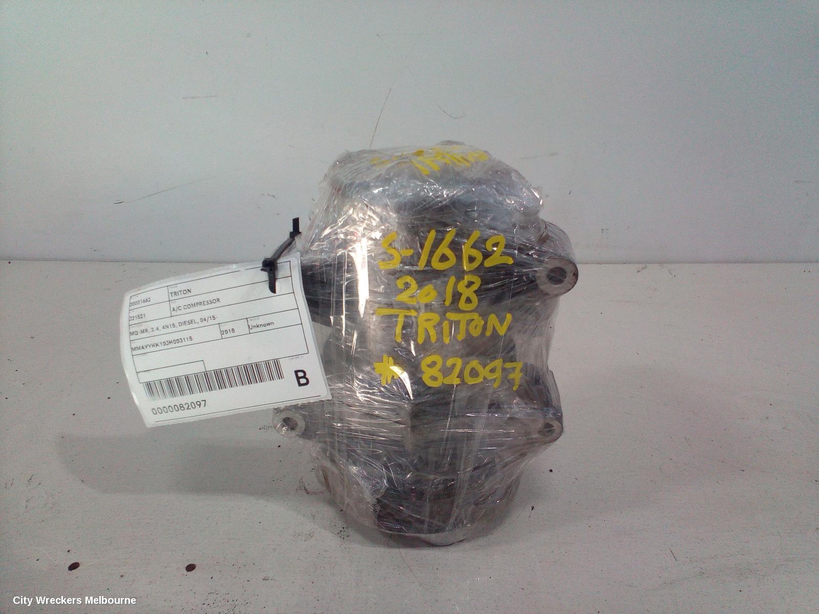 MITSUBISHI TRITON A/C COMPRESSOR, MQ-MR, 2.4, 4N15, DIESEL, 04/2015 ONWARDS
