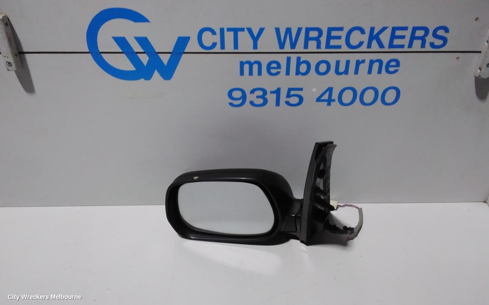 TOYOTA AVENSIS LEFT DOOR MIRROR, ACM20R, POWER, BLACK, 12/2001 - 11/2003