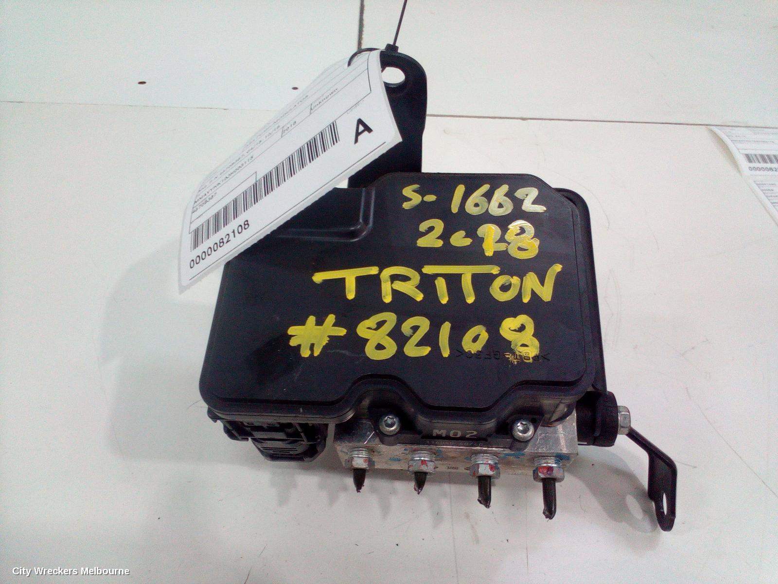 MITSUBISHI TRITON ABS PUMP/MODULATOR, MQ, P/N 4670B387, 04/2015 - 10/2018