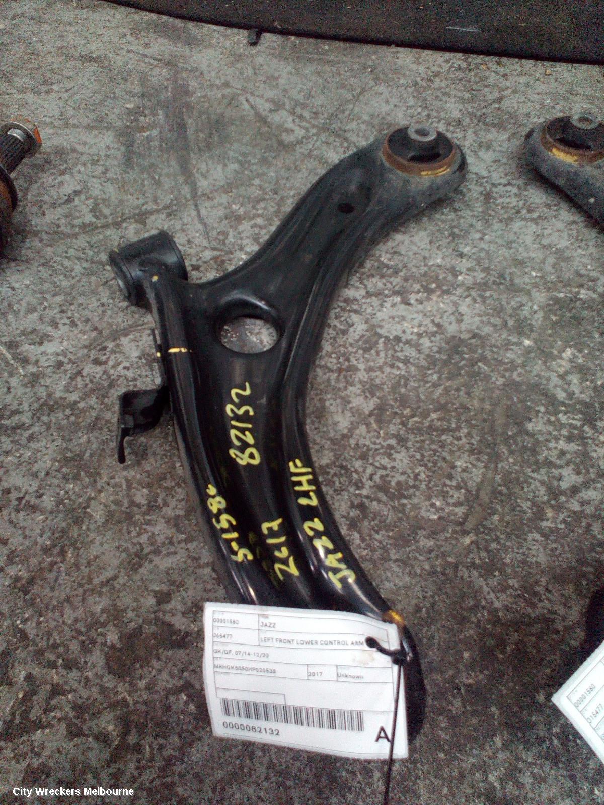 HONDA JAZZ LEFT FRONT LOWER CONTROL ARM, GK/GF, 07/2014 - 12/2020
