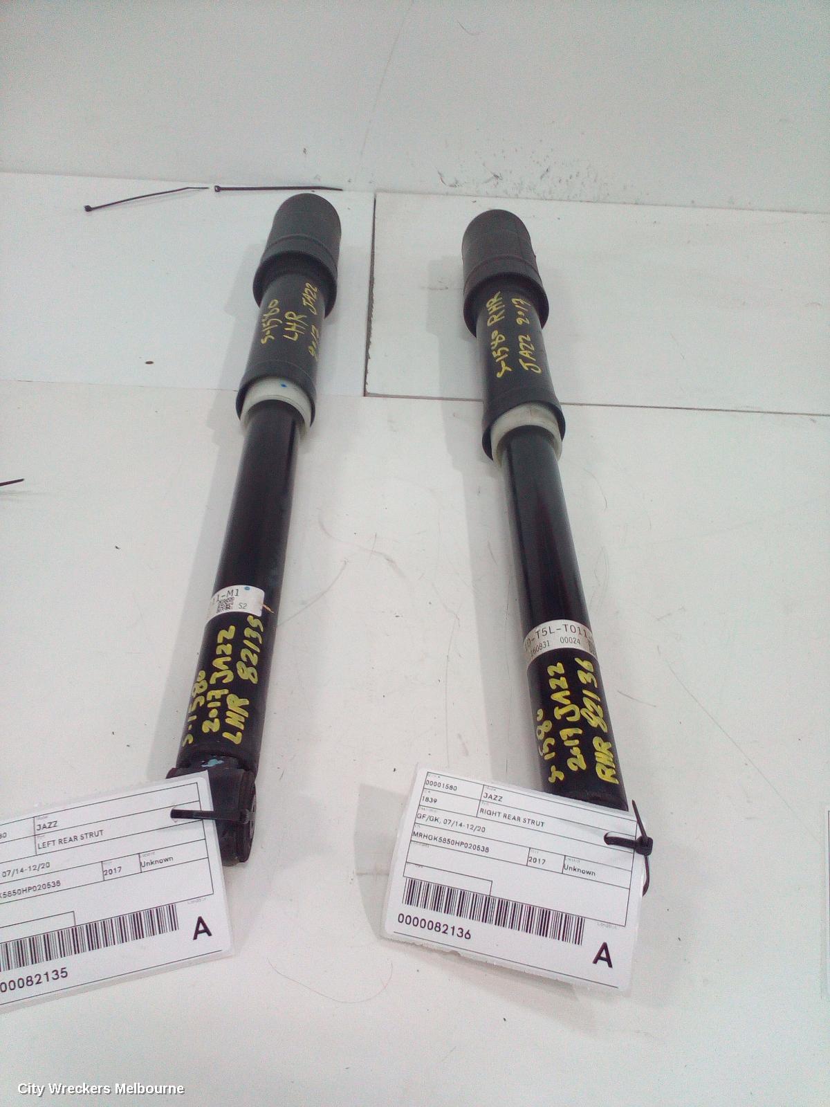 HONDA JAZZ LEFT REAR STRUT, ***USE SHOCK ABSORBER PART TYPE***