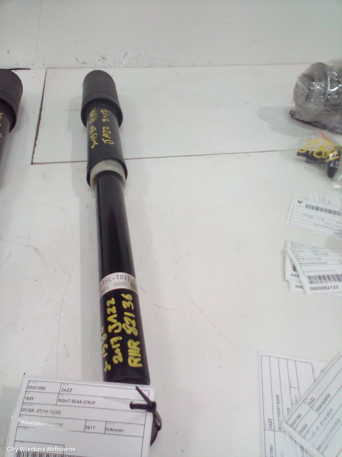 HONDA JAZZ RIGHT REAR STRUT, ***USE SHOCK ABSORBER PART TYPE***