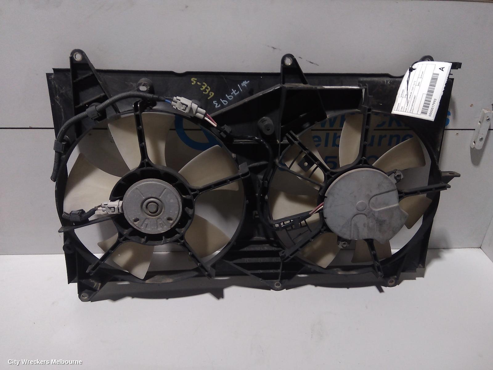 TOYOTA AVENSIS FAN, DUAL FAN ASSY, ACM2#R, 12/2001 - 12/2010