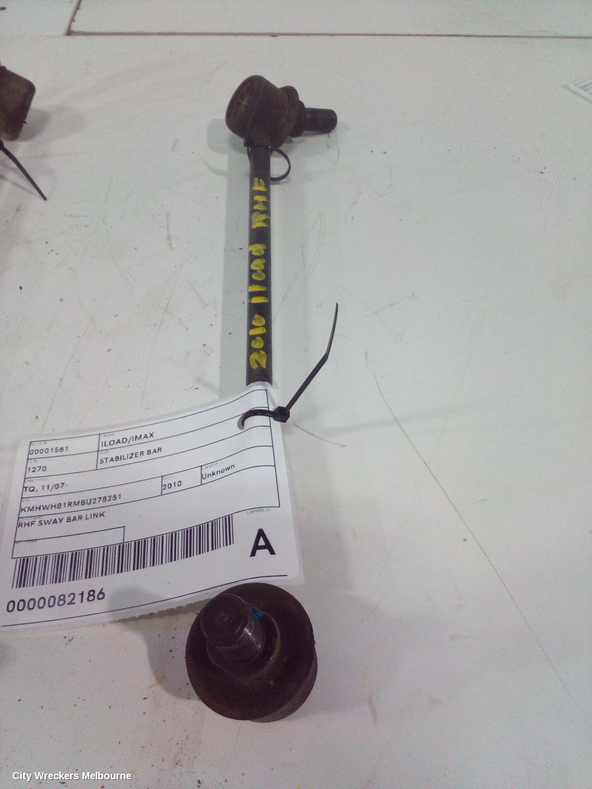HYUNDAI ILOAD/IMAX STABILISER BAR, TQ, 11/2007 - 03/2021