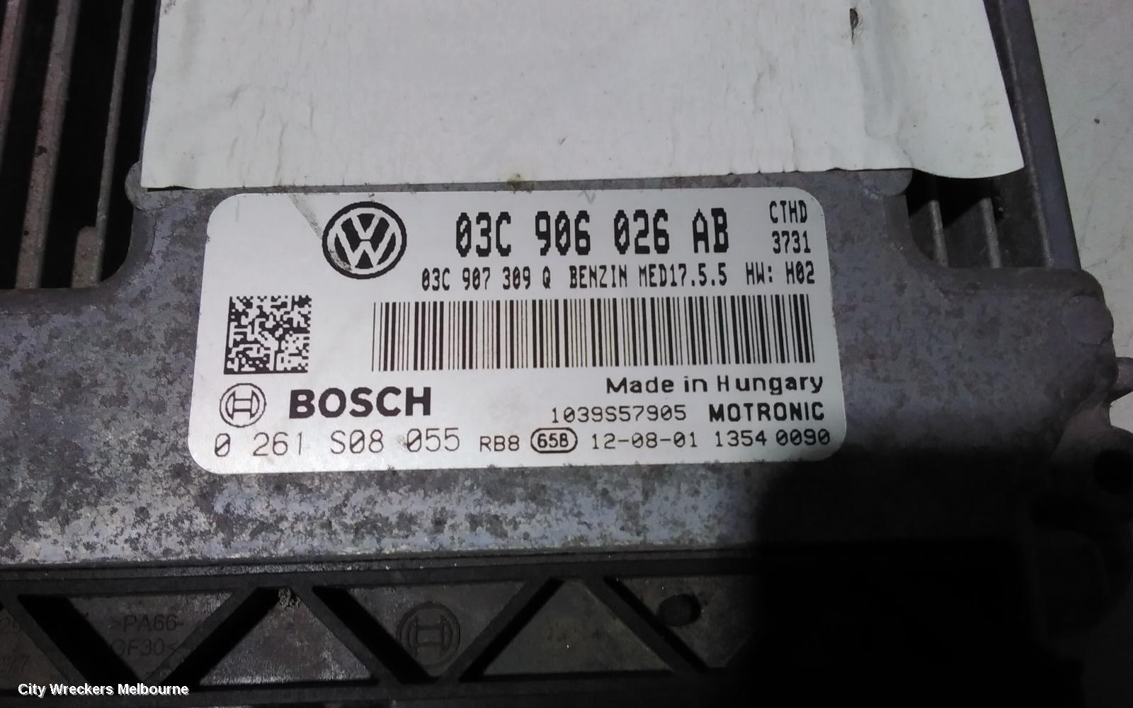 VOLKSWAGEN GOLF ECU, ENGINE ECU, 1.4, PETROL, CTHD CODE, ECU ONLY, GEN 6, 12/2008 - 01/2016