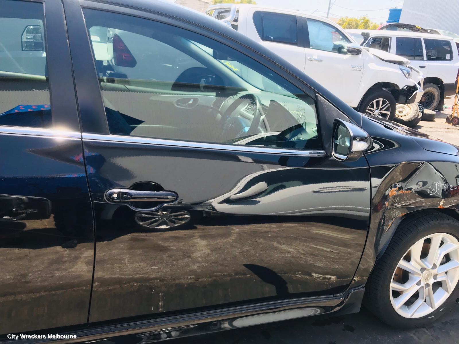 NISSAN PULSAR LEFT FRONT DOOR, C12, HATCH, 05/2013 - 12/2016