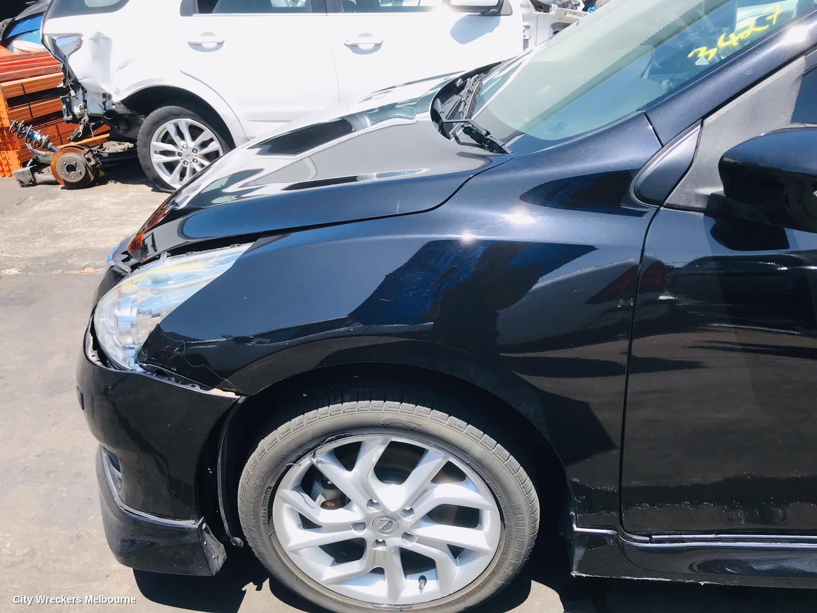 NISSAN PULSAR LEFT FRONT DOOR, C12, HATCH, 05/2013 - 12/2016