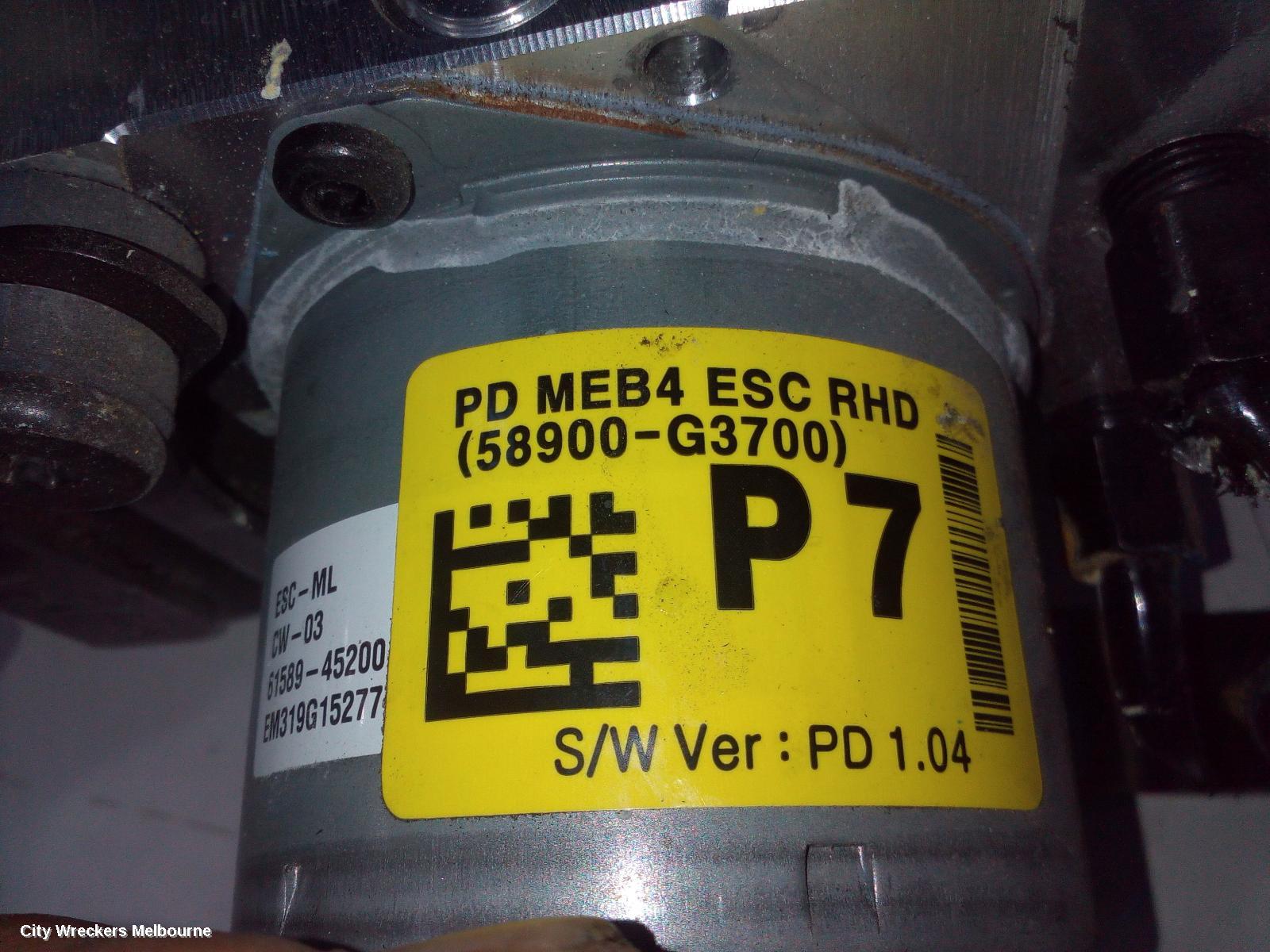 HYUNDAI I30 ABS PUMP/MODULATOR, P/N 58900G3700, PD, 03/2017 ONWARDS