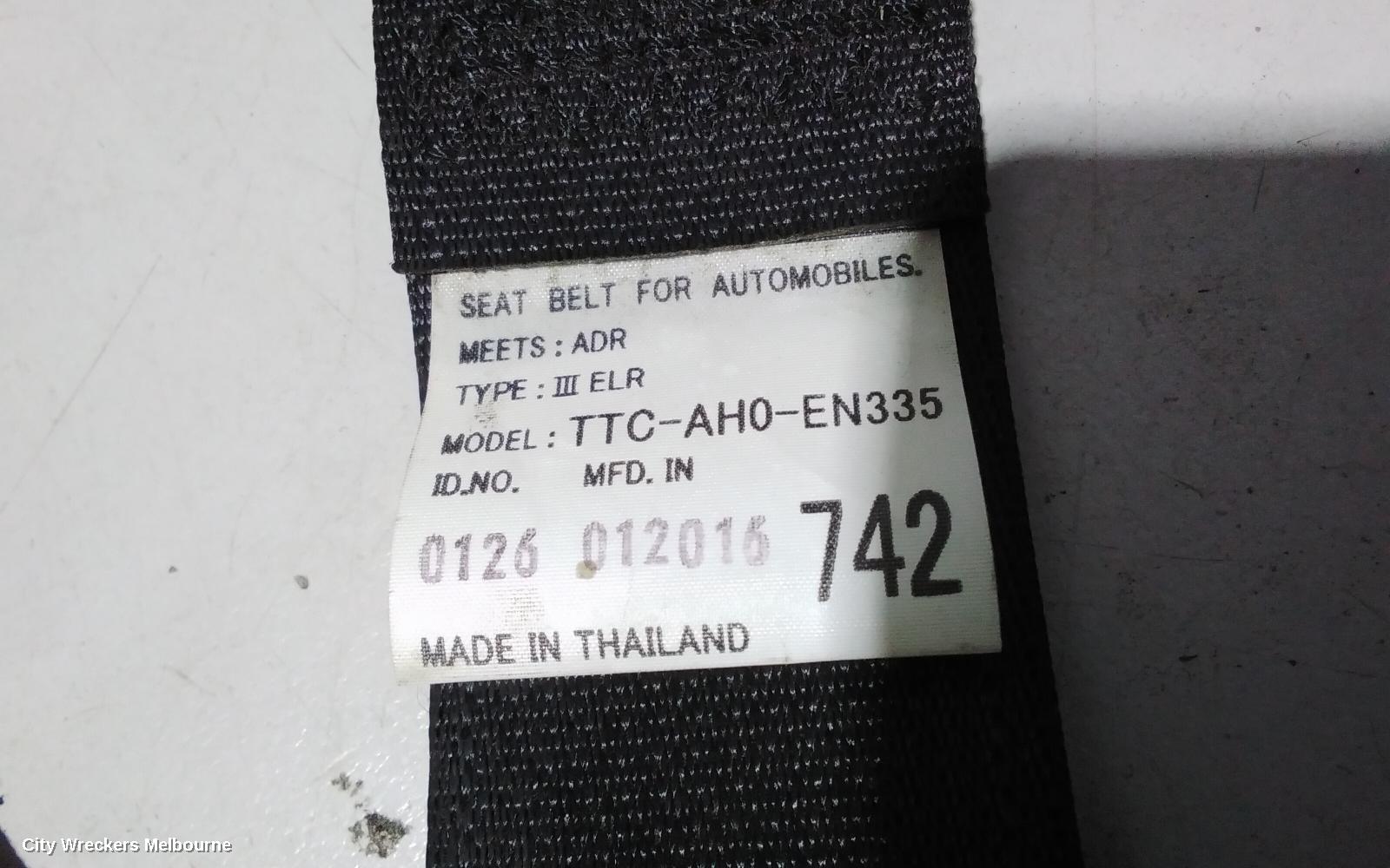 MITSUBISHI TRITON SEATBELT/STALK, RH REAR, SEAT BELT ONLY, DUAL CAB, MQ-MR, 04/2015 ONWARDS