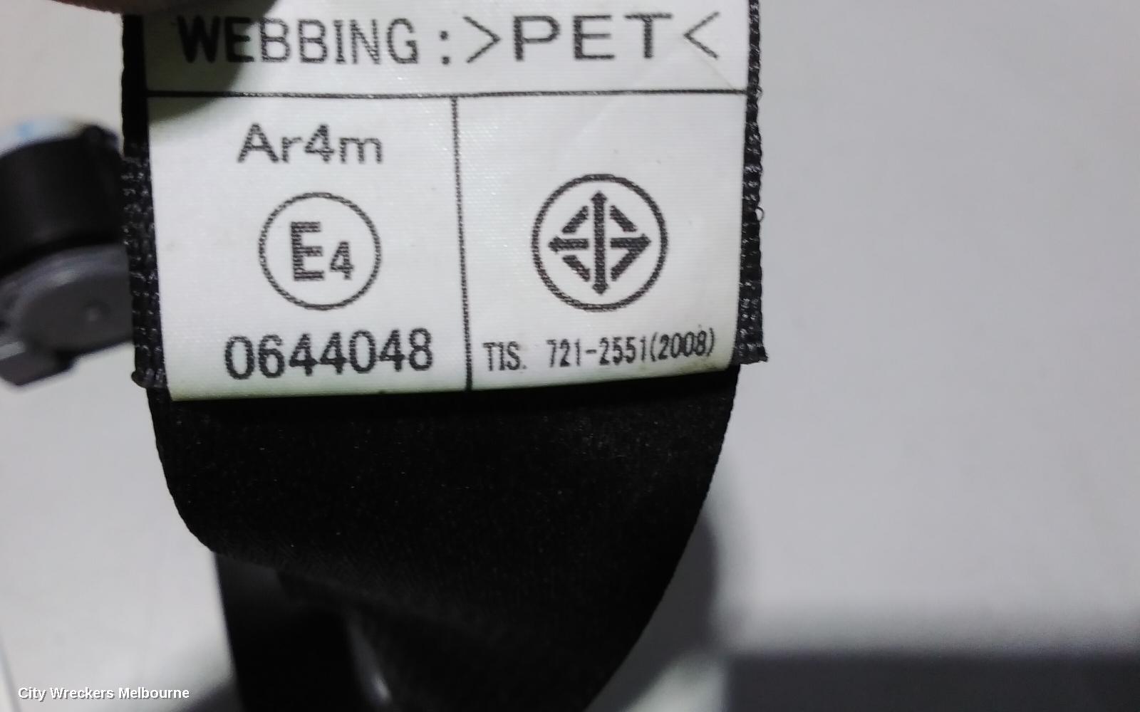 MITSUBISHI TRITON SEATBELT/STALK, RH REAR, SEAT BELT ONLY, DUAL CAB, MQ-MR, 04/2015 ONWARDS