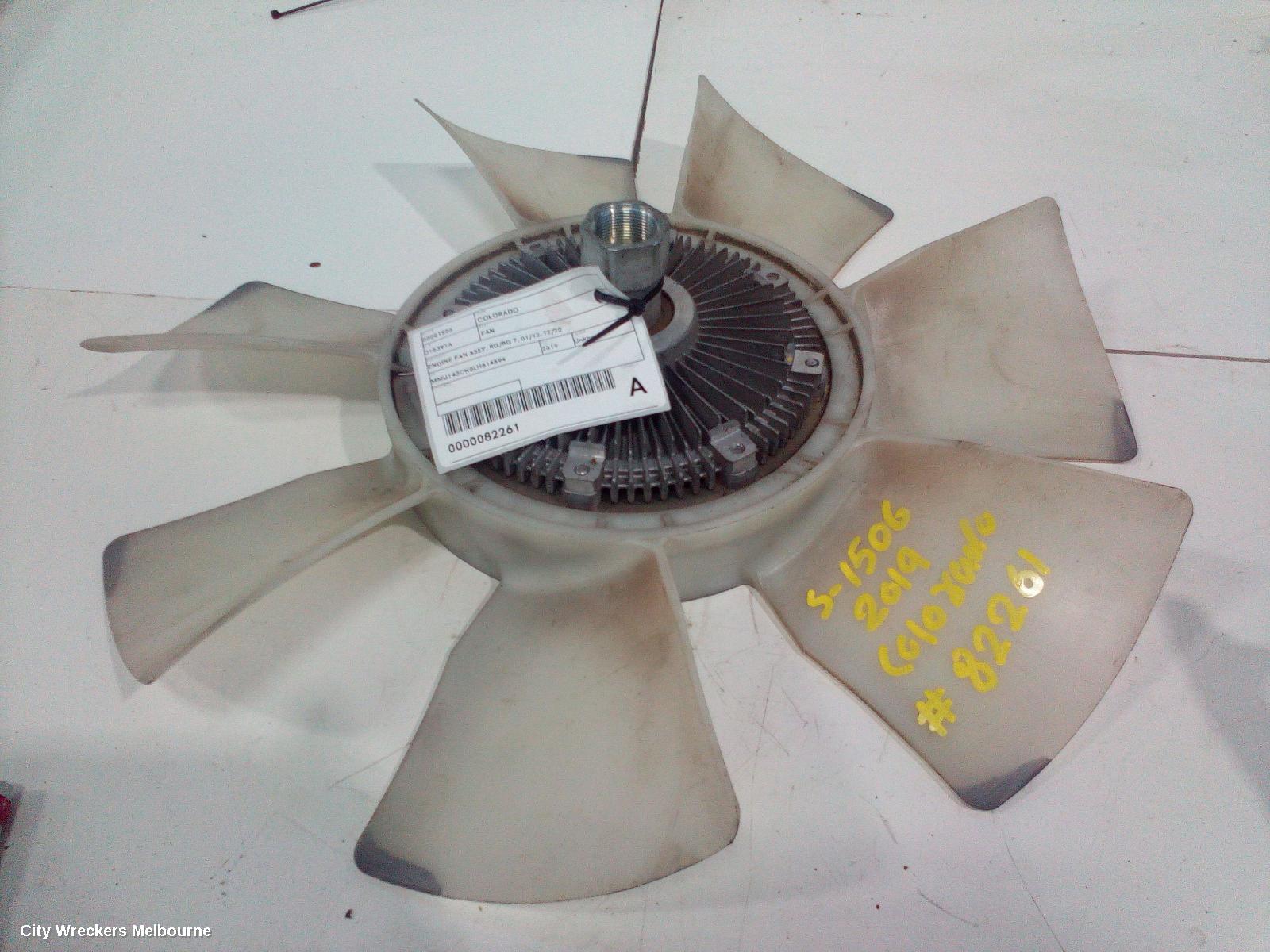 HOLDEN COLORADO FAN, ENGINE FAN ASSY, RG/RG 7, 01/2012 - 12/2020