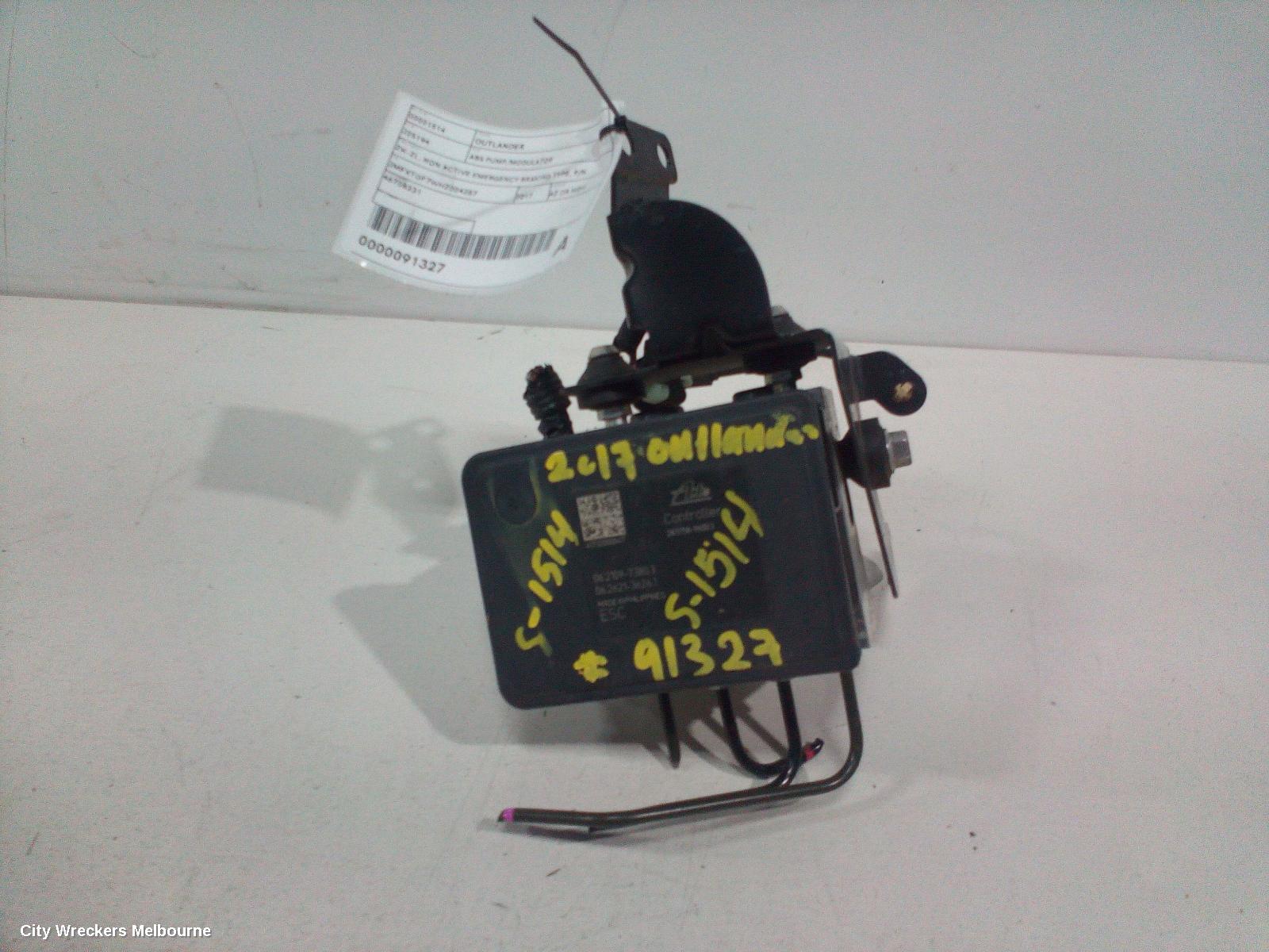 MITSUBISHI OUTLANDER ABS PUMP/MODULATOR, ZK-ZL, NON ACTIVE EMERGENCY BRAKING TYPE, P/N 4670B231, 04/2015 ONWARDS