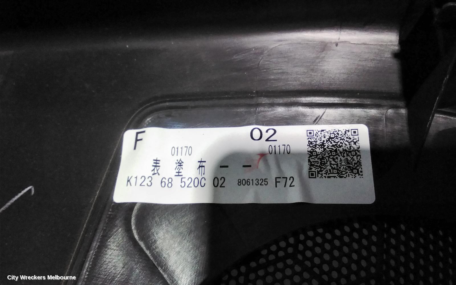 MAZDA CX5 DOOR TRIM, RH REAR, KF, LEATHER, 02/2017 ONWARDS