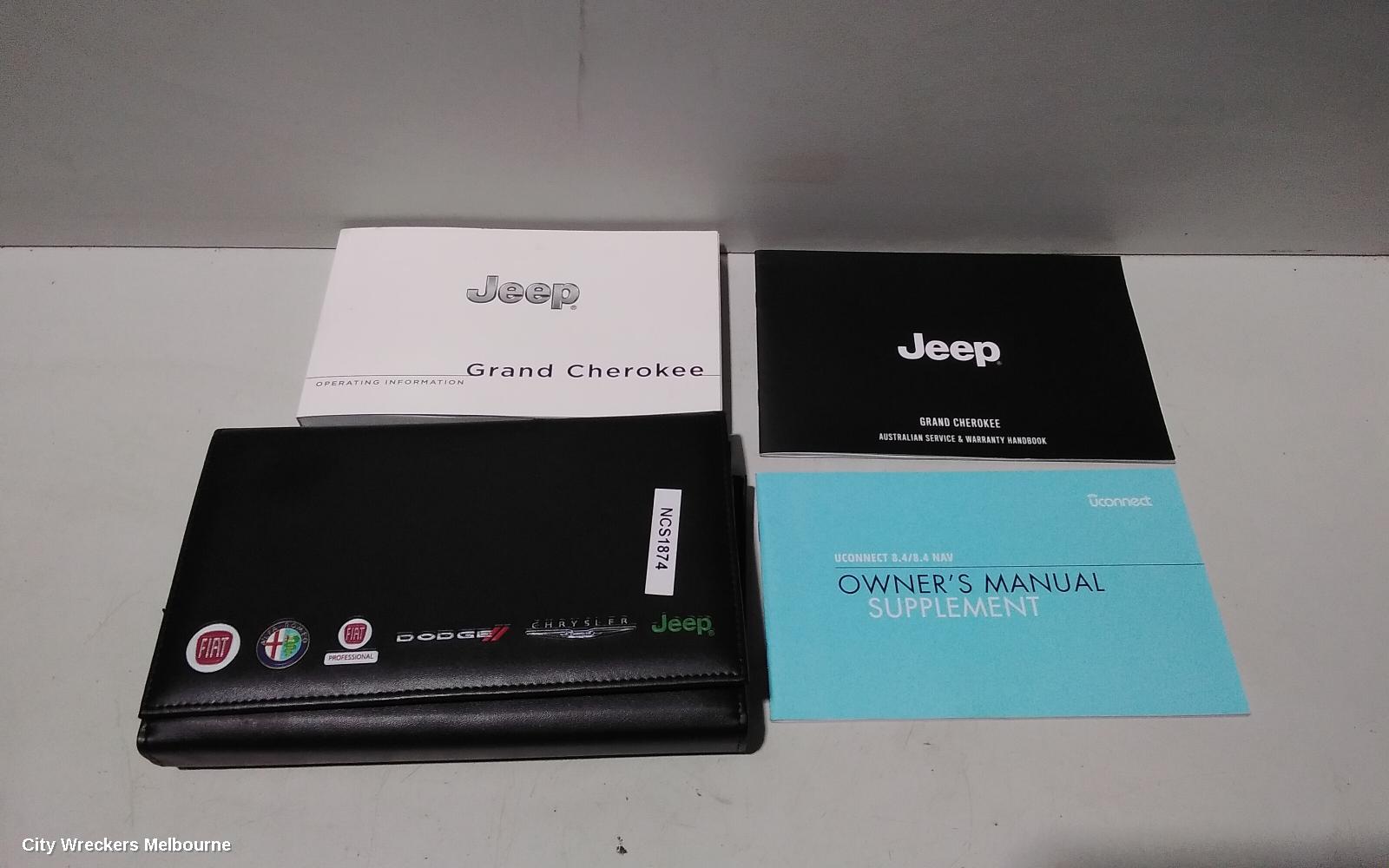 JEEP GRANDCHEROKEE OWNERS HANDBOOK, WK, PETROL, 10/2010 ONWARDS