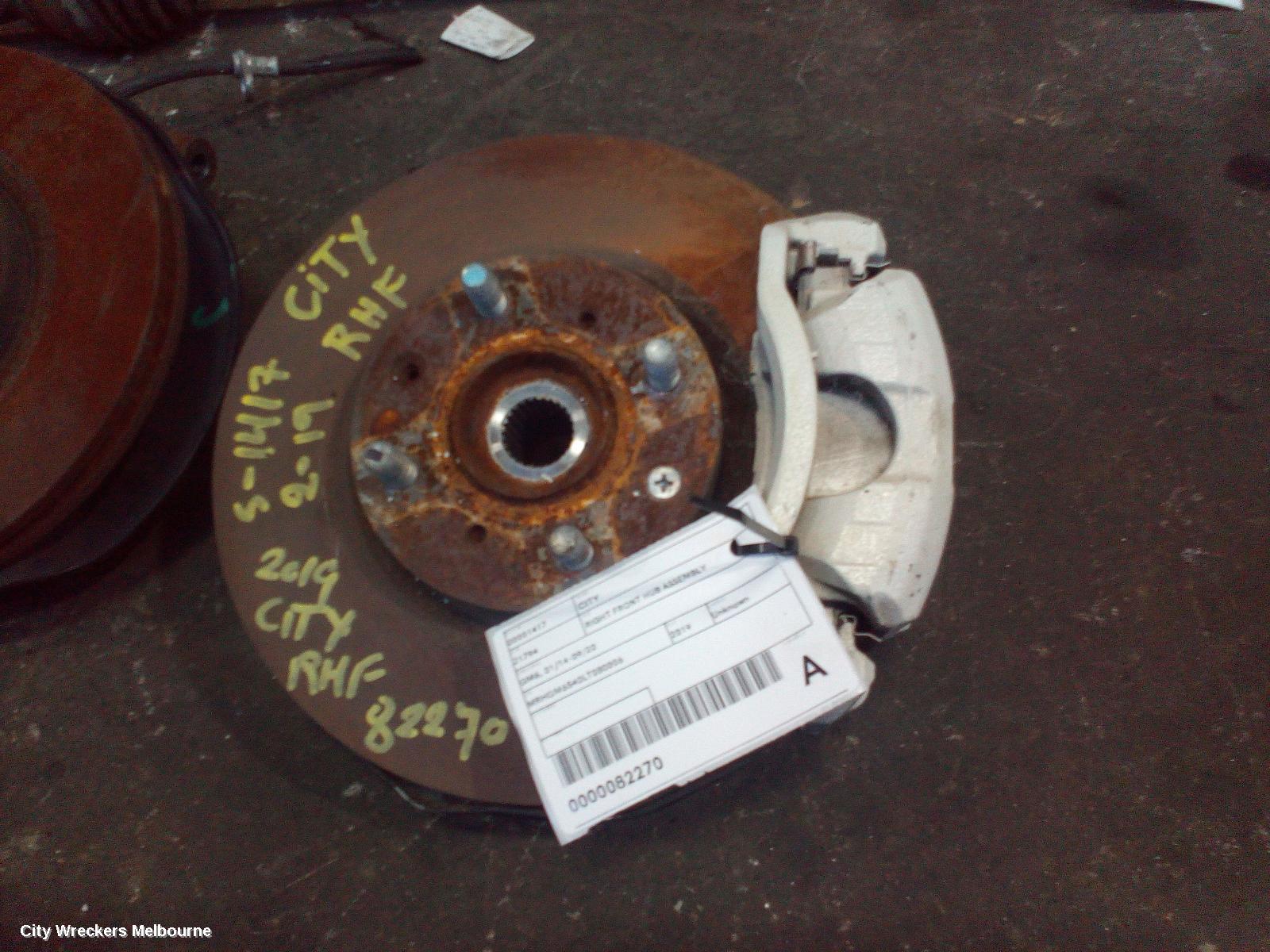 HONDA CITY RIGHT FRONT HUB ASSEMBLY, GM6, 01/2014 - 09/2020