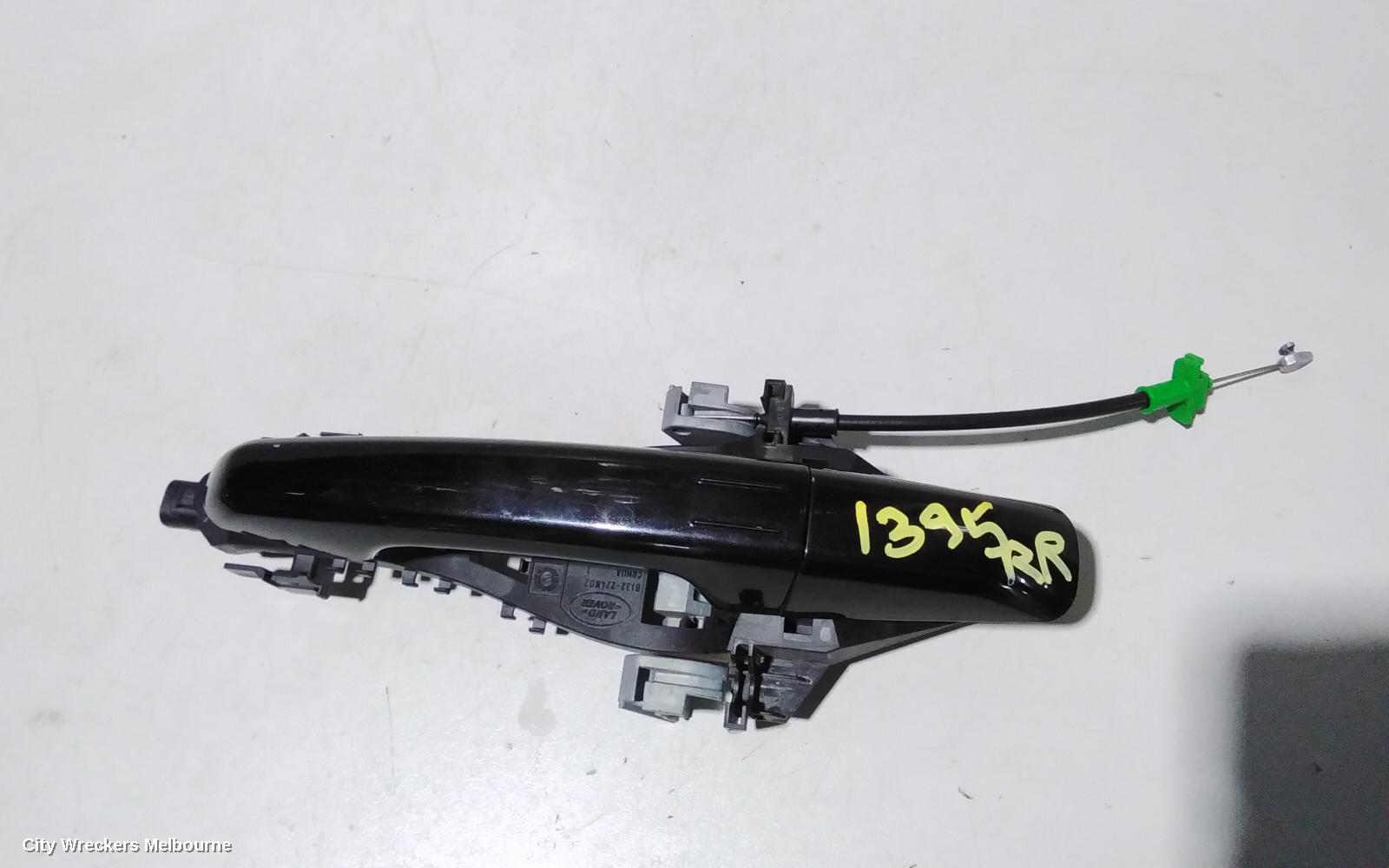 LAND ROVER RANGEROVER EVOQUE DOOR HANDLE, RH REAR, OUTER, COLOUR CODED, W/ KEYLESS ENTRY & START TYPE, L538, 11/2011 - 01/2019