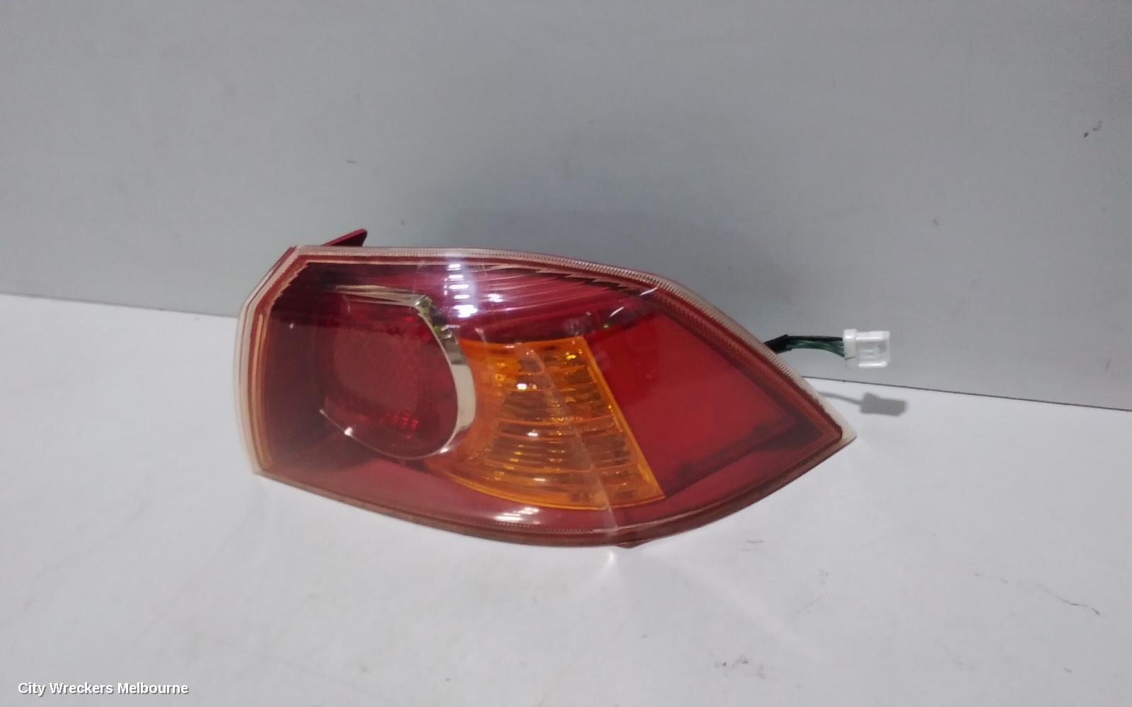 MITSUBISHI LANCER RIGHT TAILLIGHT, CJ, SEDAN, RED INSERT TYPE, 07/2007 - 07/2009