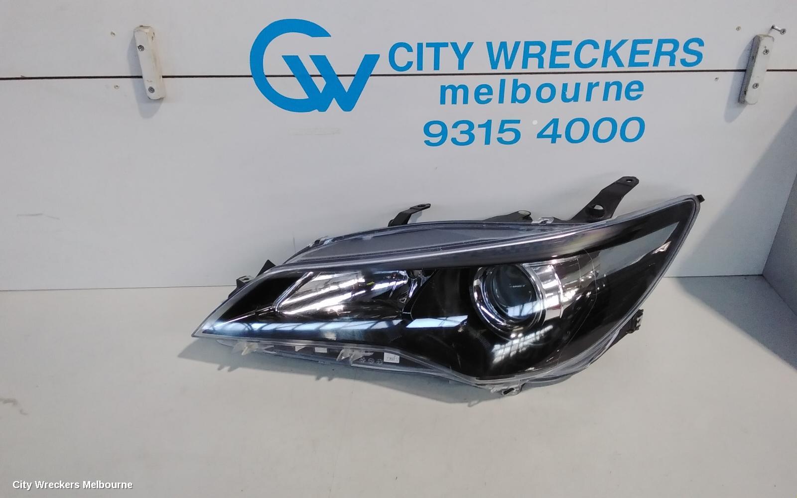TOYOTA CAMRY LEFT HEADLAMP, ASV50/AVV50, ATARA SL/HYBRID, BLACK INSERT TYPE, 05/2015 - 10/2017
