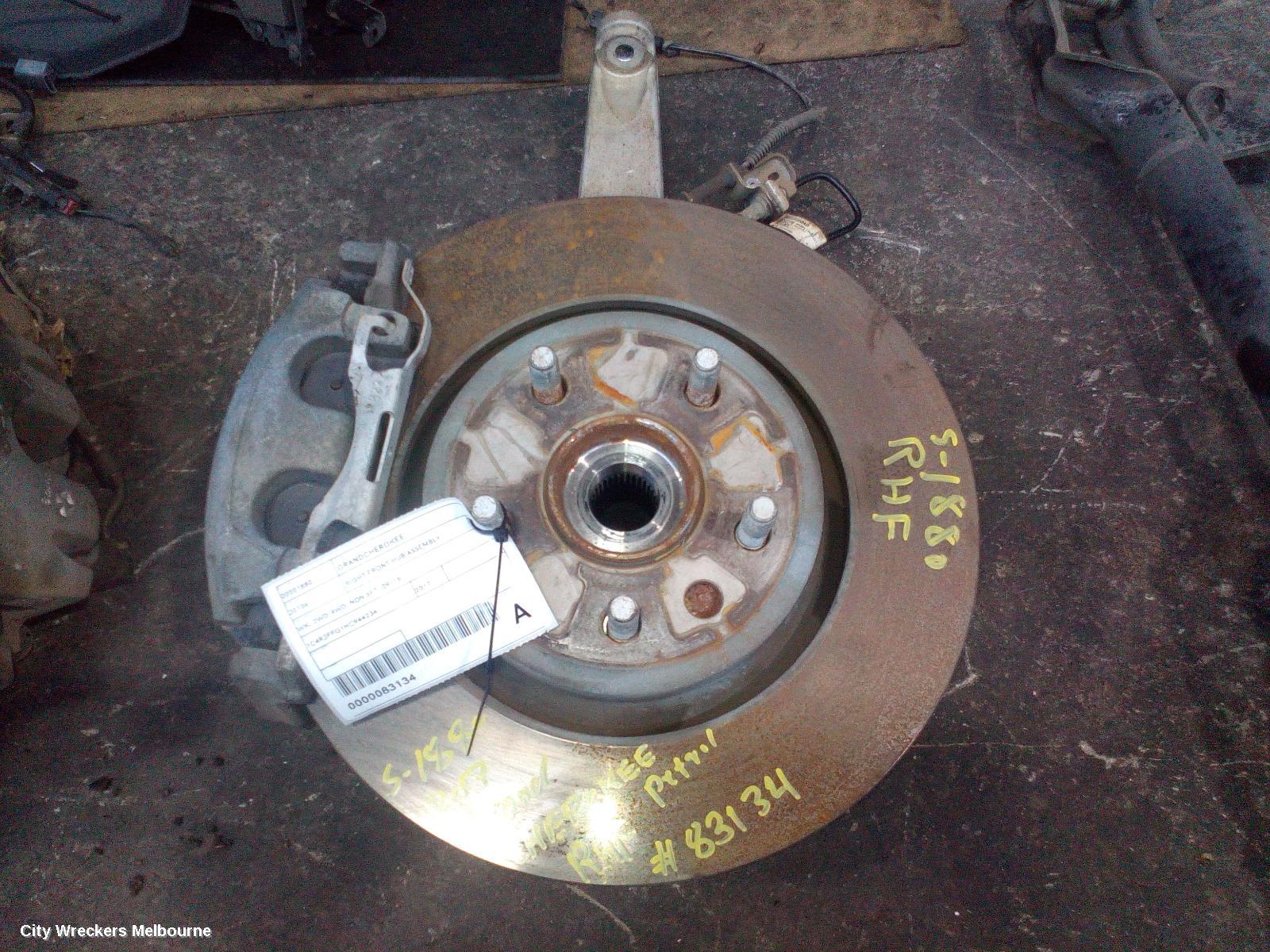 JEEP GRANDCHEROKEE RIGHT FRONT HUB ASSEMBLY, WK, 2WD/4WD, NON SRT, 09/2016 ONWARDS