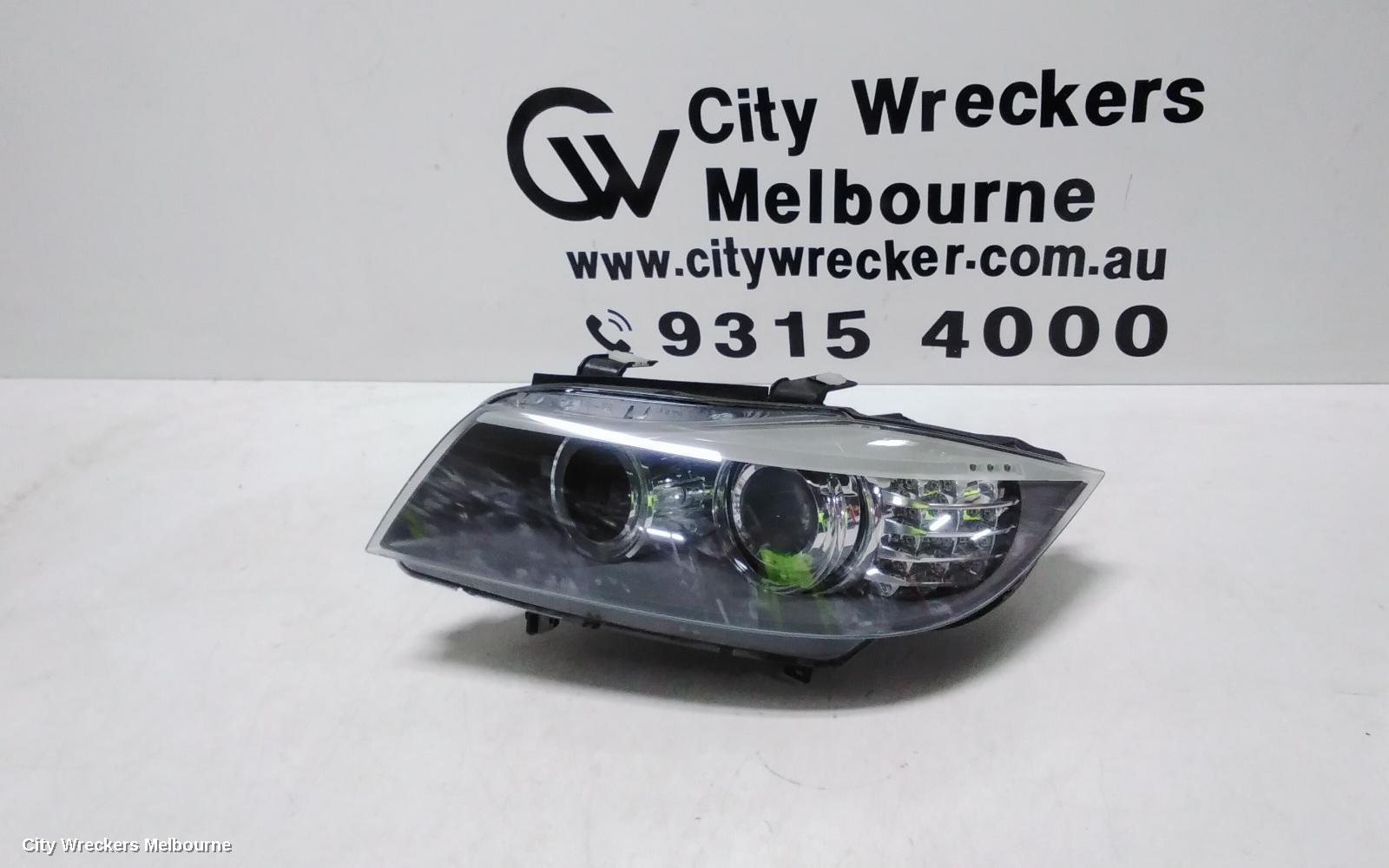 BMW 3 SERIES LEFT HEADLAMP, E90/E91, SEDAN/WAGON, BI-XENON, NON ADAPTIVE TYPE, 11/2008 - 09/2013