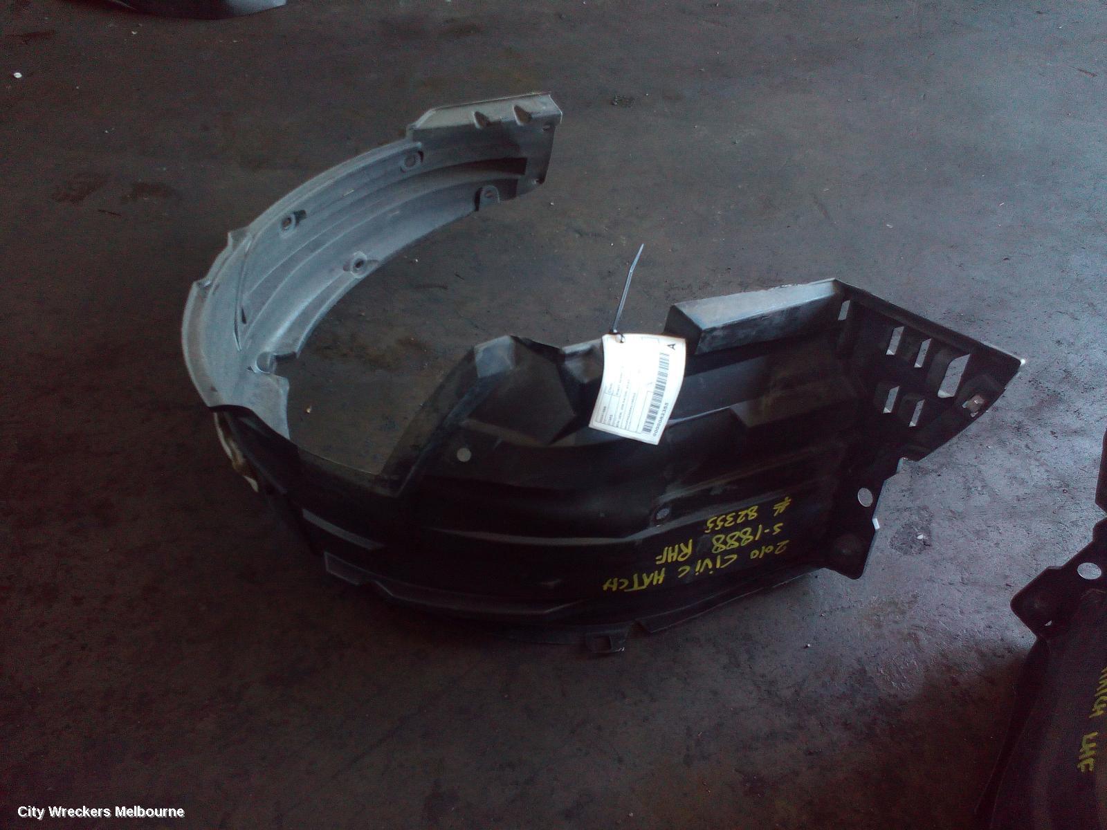 HONDA CIVIC RIGHT GUARD LINER, 8TH GEN, 3DR HATCH, 07/2007 - 12/2011