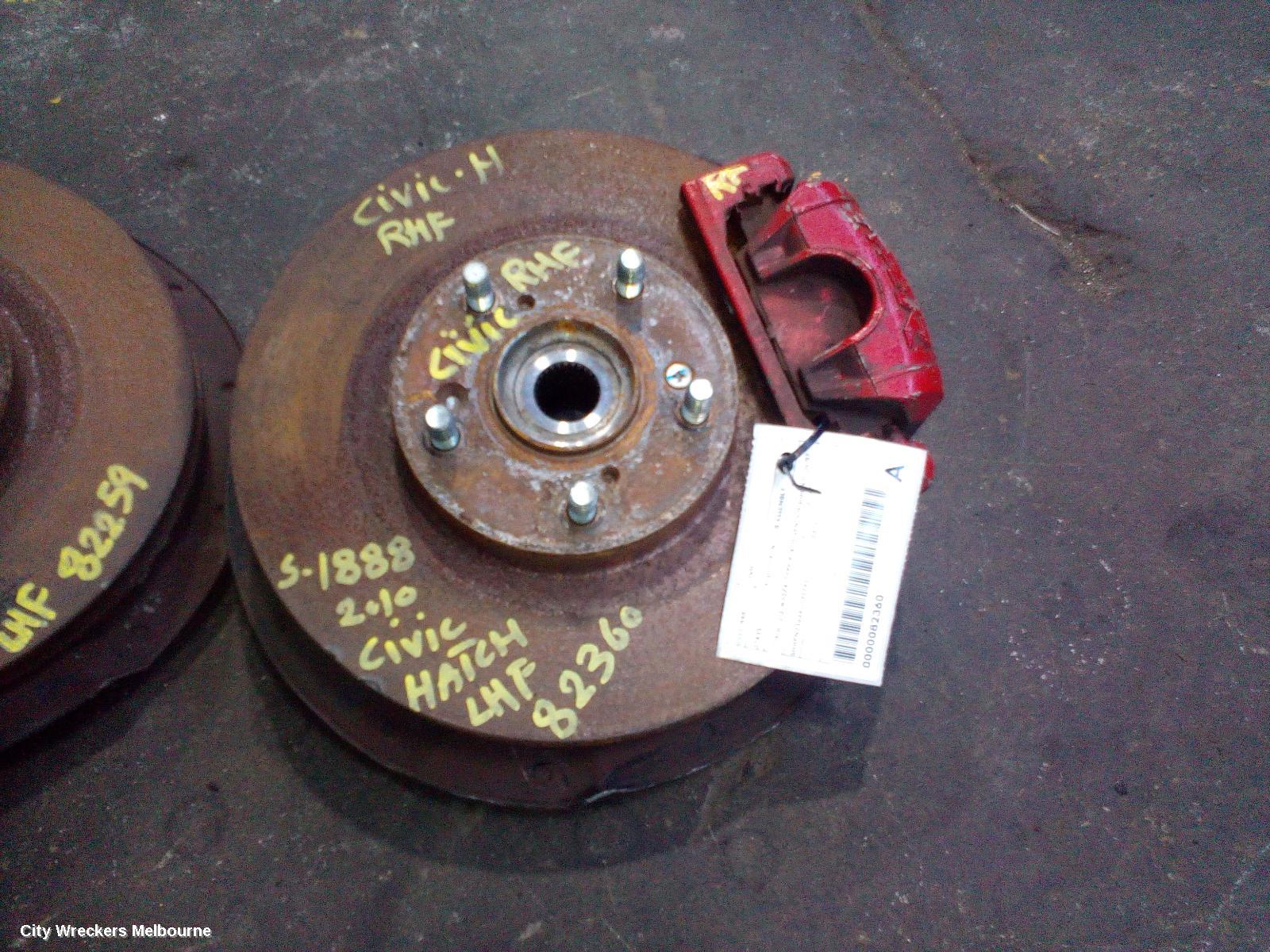 HONDA CIVIC RIGHT FRONT HUB ASSEMBLY, PETROL, 2.0, K20Z4, TYPE R, 8TH GEN (VIN SHHFN2), 06/2007 - 12/2011