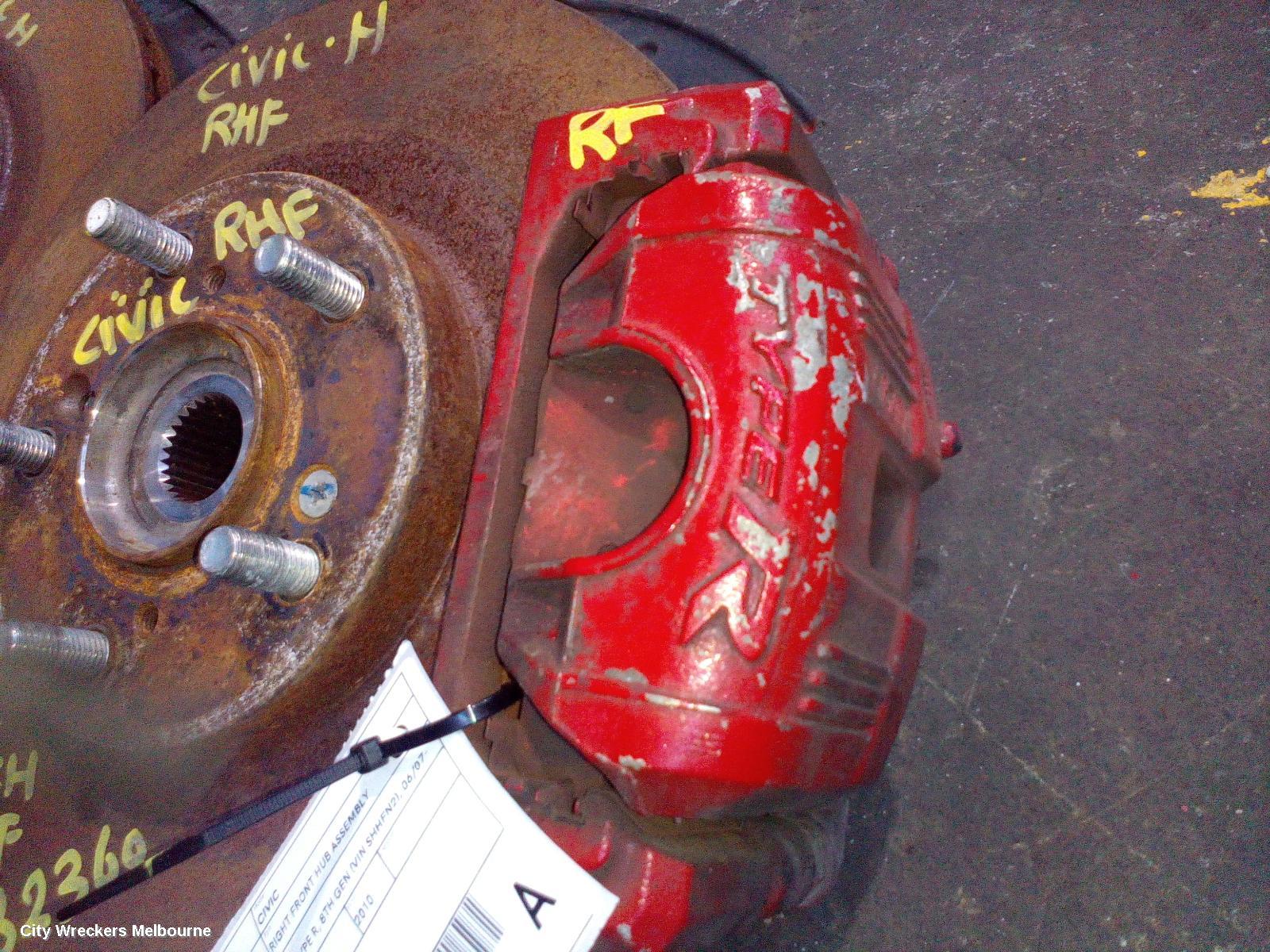HONDA CIVIC RIGHT FRONT HUB ASSEMBLY, PETROL, 2.0, K20Z4, TYPE R, 8TH GEN (VIN SHHFN2), 06/2007 - 12/2011