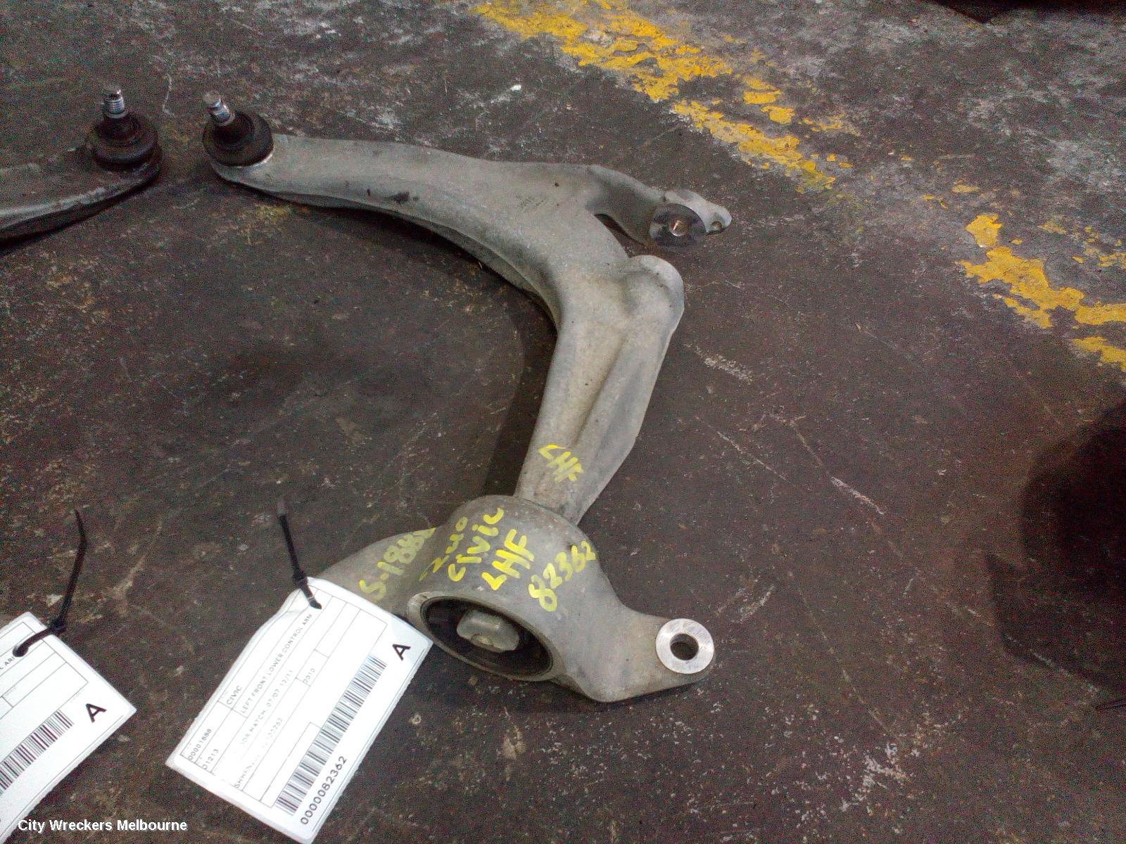 HONDA CIVIC LEFT FRONT LOWER CONTROL ARM, 8TH GEN, 3DR HATCH, 07/2007 - 12/2011
