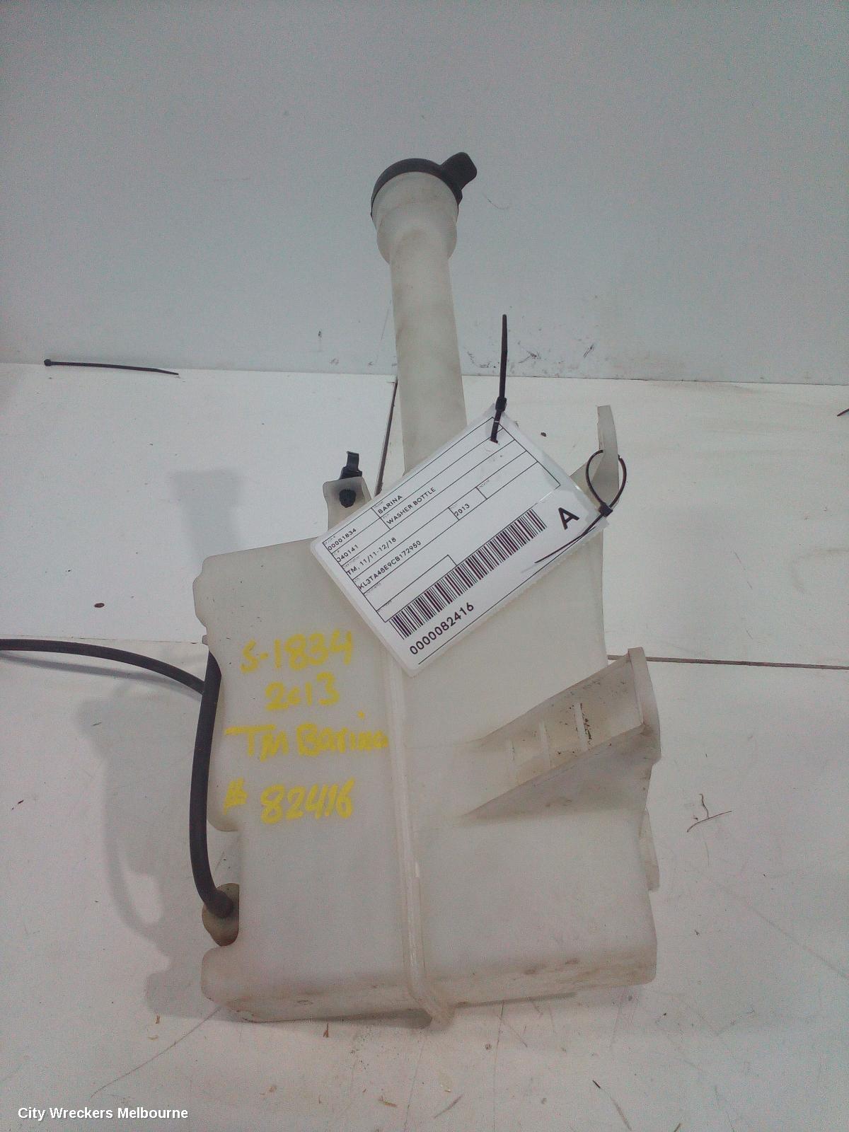 HOLDEN BARINA WASHER BOTTLE, TM, 11/2011 - 12/2018