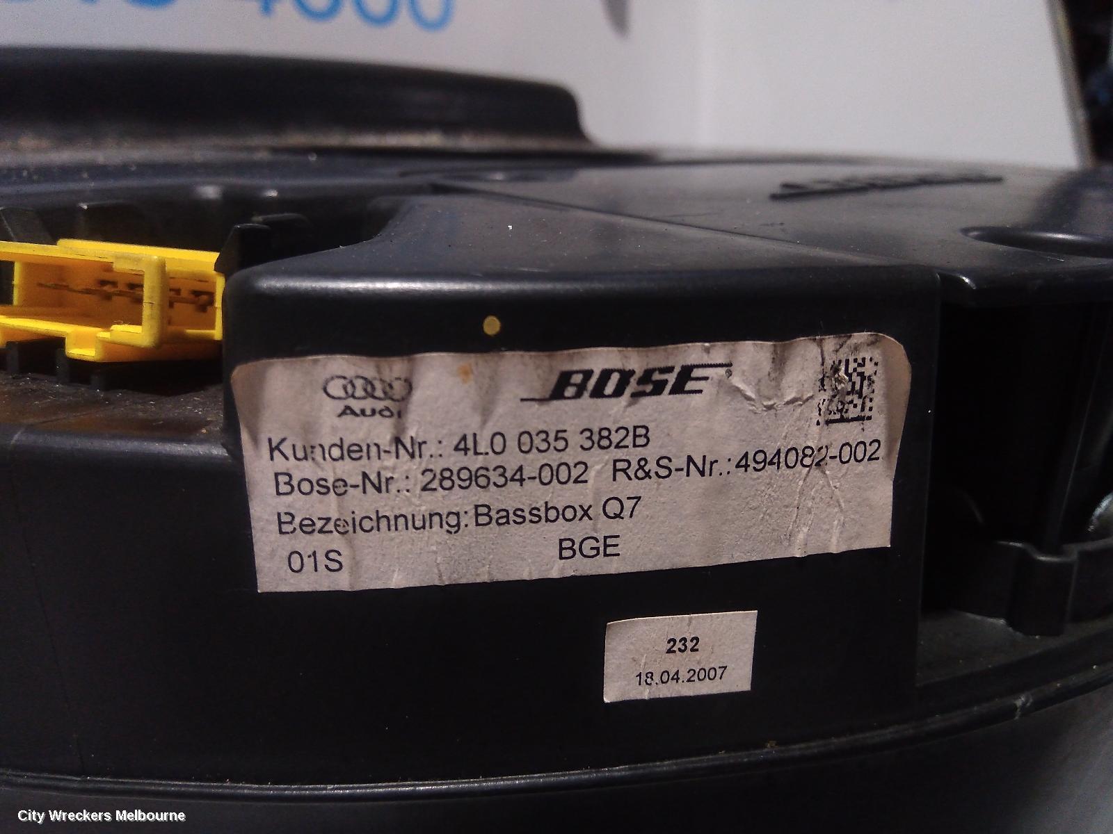 AUDI Q7 RADIO/CD/DVD/SAT/TV, TV TUNER, 4L, 09/2006 - 08/2015