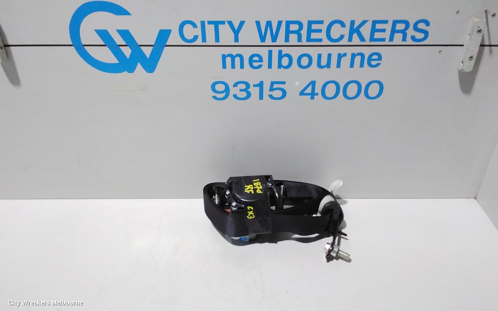 MAZDA CX3 SEATBELT/STALK, RH FRONT, SEAT BELT ONLY, DK, 03/2015 ONWARDS