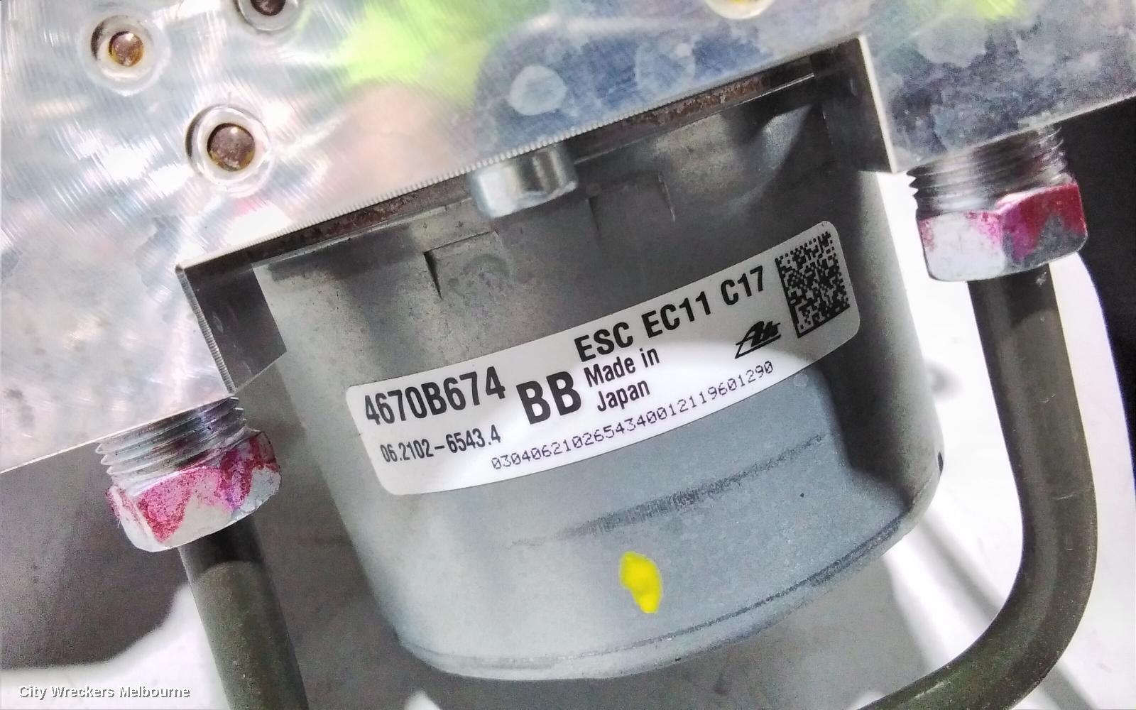 MITSUBISHI ASX ABS PUMP/MODULATOR, XA-XC, P/N 4670B674, 07/2010 ONWARDS