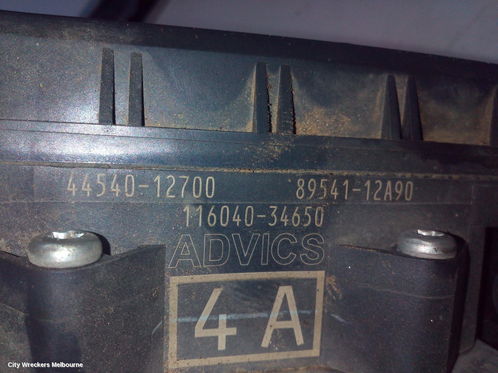 TOYOTA COROLLA ABS PUMP/MODULATOR, ZRE182R, HATCH, NON HYBRID, 03/2015 - 06/2018
