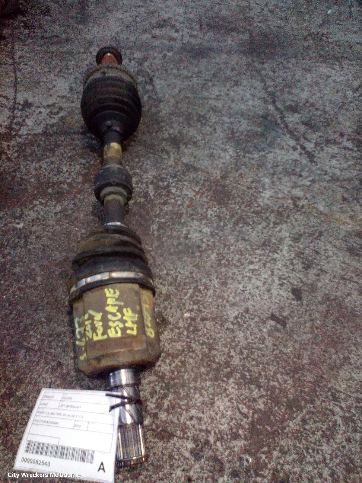 FORD ESCAPE LEFT DRIVESHAFT, FRONT, 2.3, ABS TYPE, ZD, 04/2008 - 01/2012