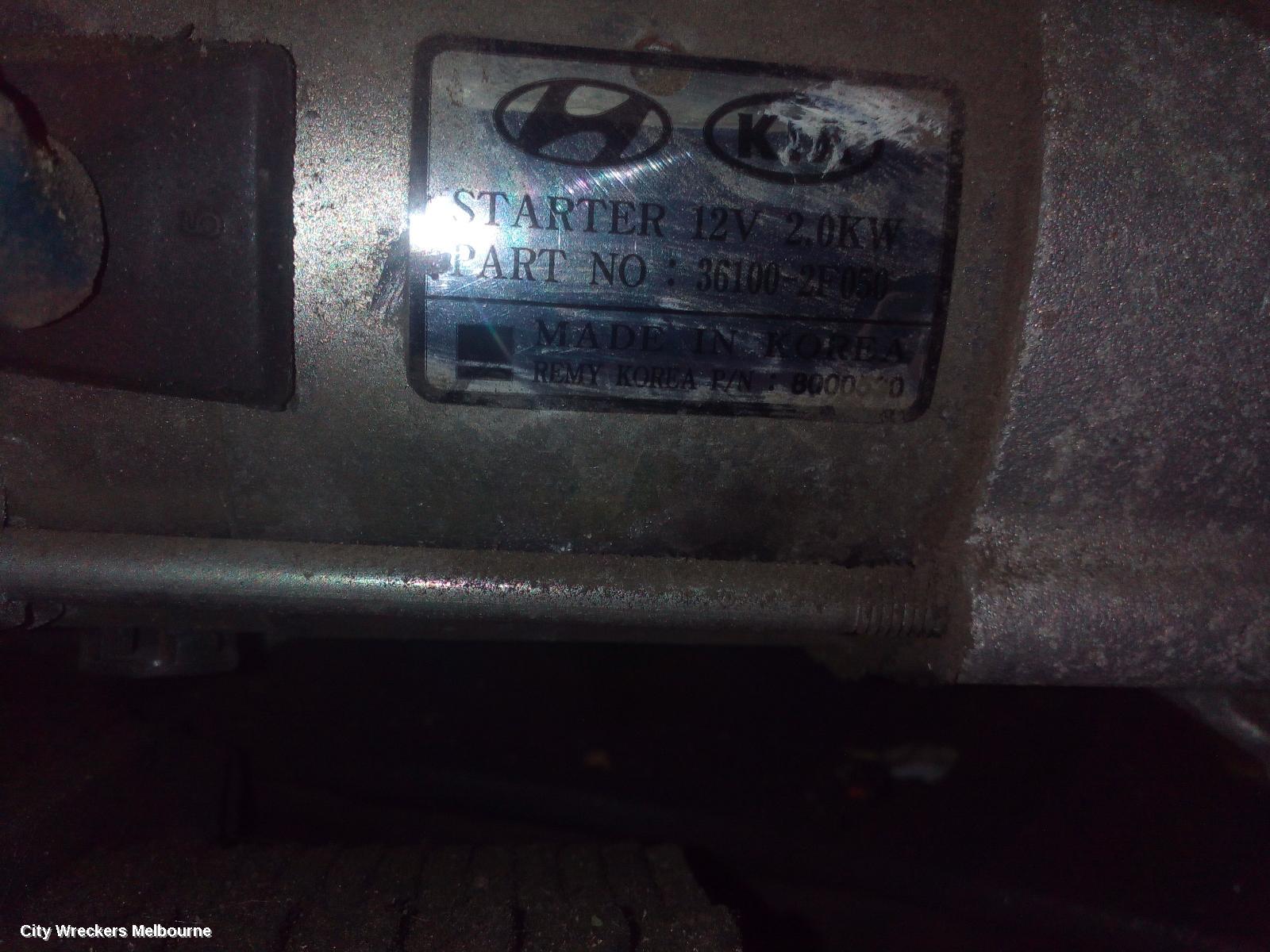 KIA SPORTAGE STARTER, DIESEL, 2.0, D4HA, TURBO, SL, 05/2010 - 10/2015