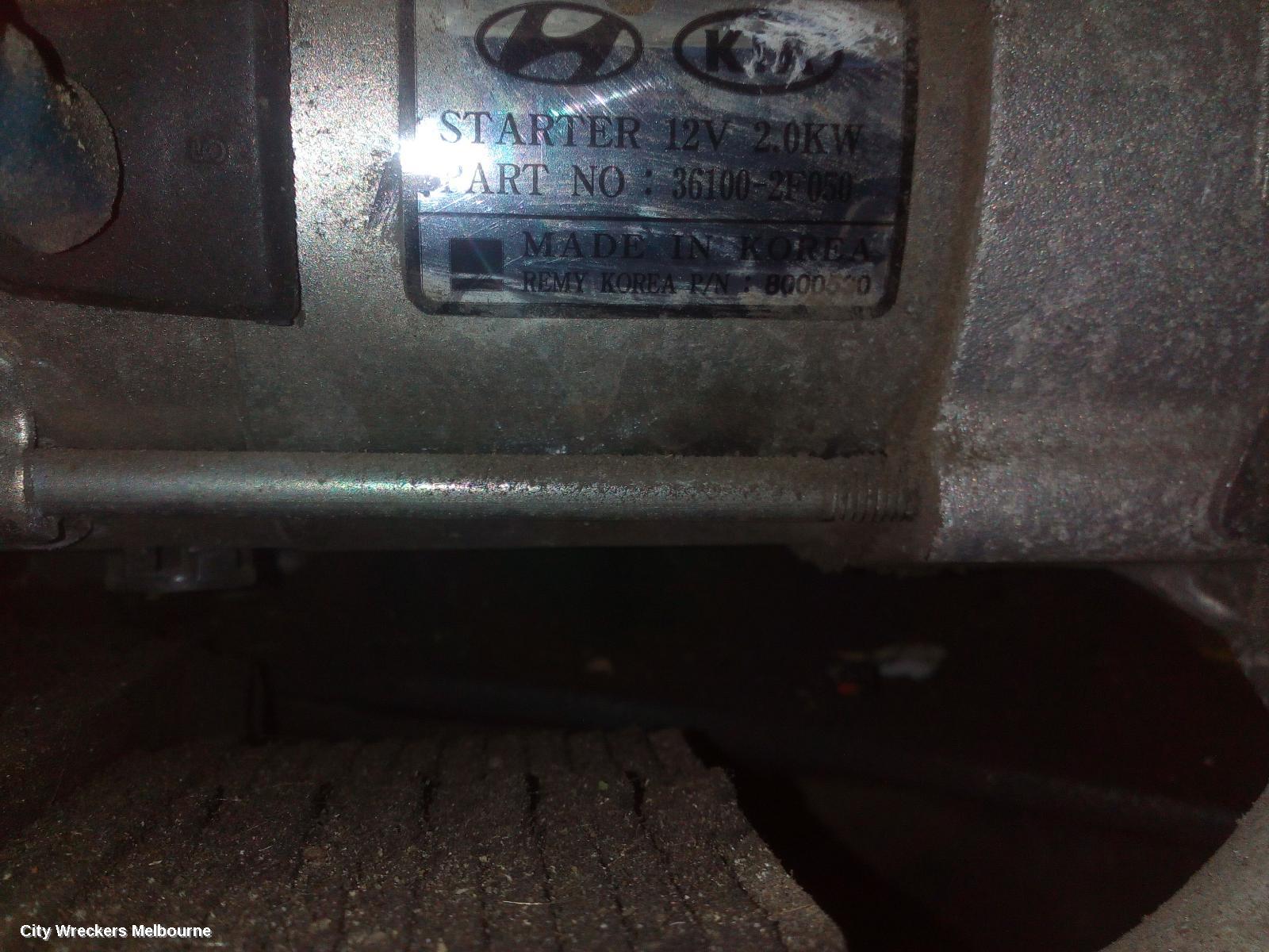 KIA SPORTAGE STARTER, DIESEL, 2.0, D4HA, TURBO, SL, 05/2010 - 10/2015