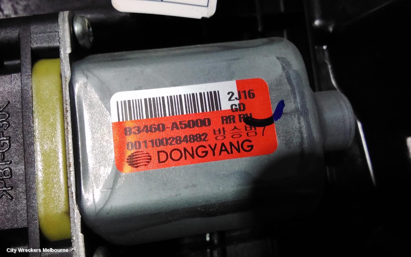 HYUNDAI I30 RIGHT REAR WND REG/MOTOR, GD, WAGON, DOOR REG ASSY (REG AND MOTOR), 02/2012 - 02/2017