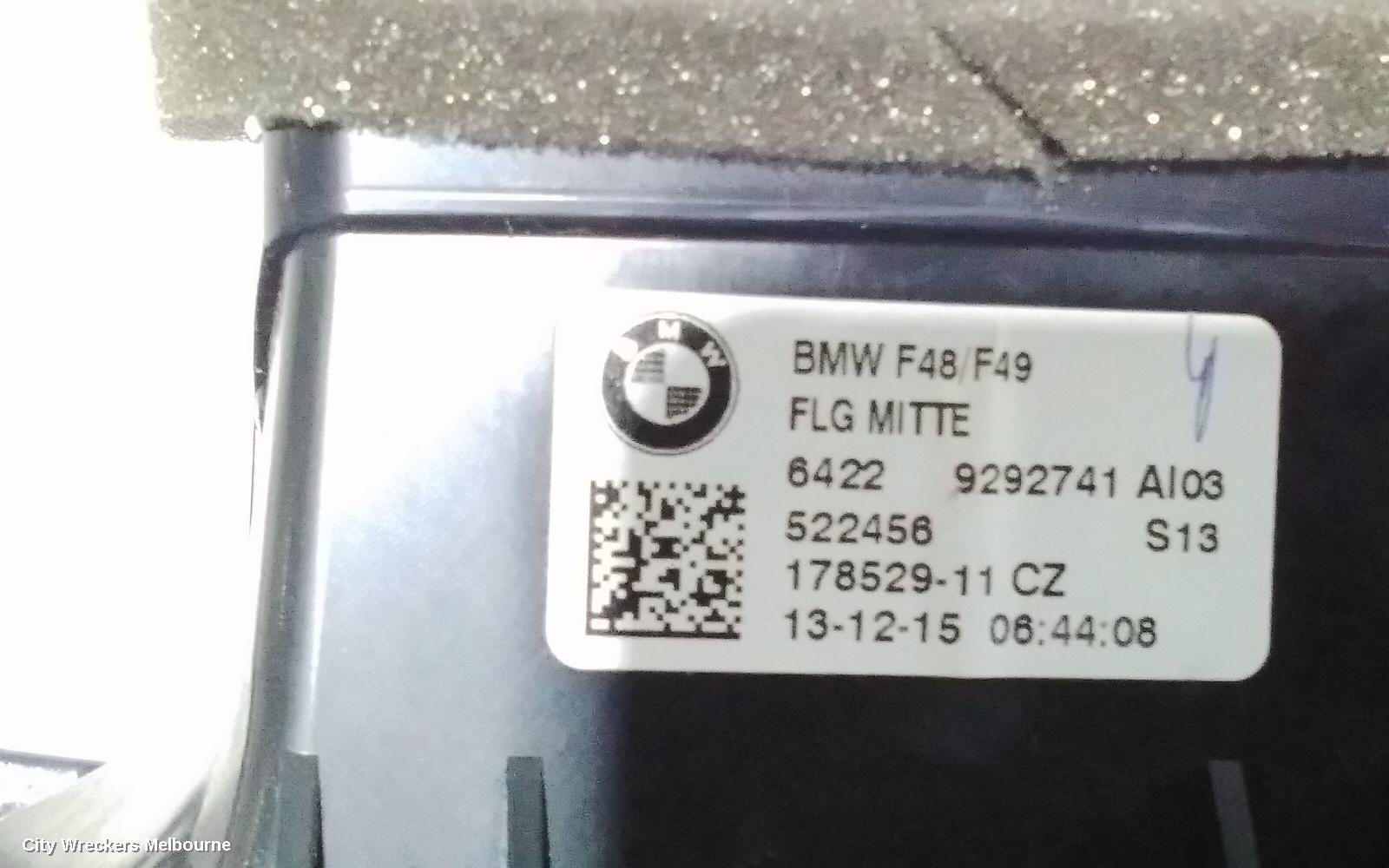 BMW X1, F48, 08/2015 - 06/2022, CENTER AIRVENT WITH TRIM: 82785