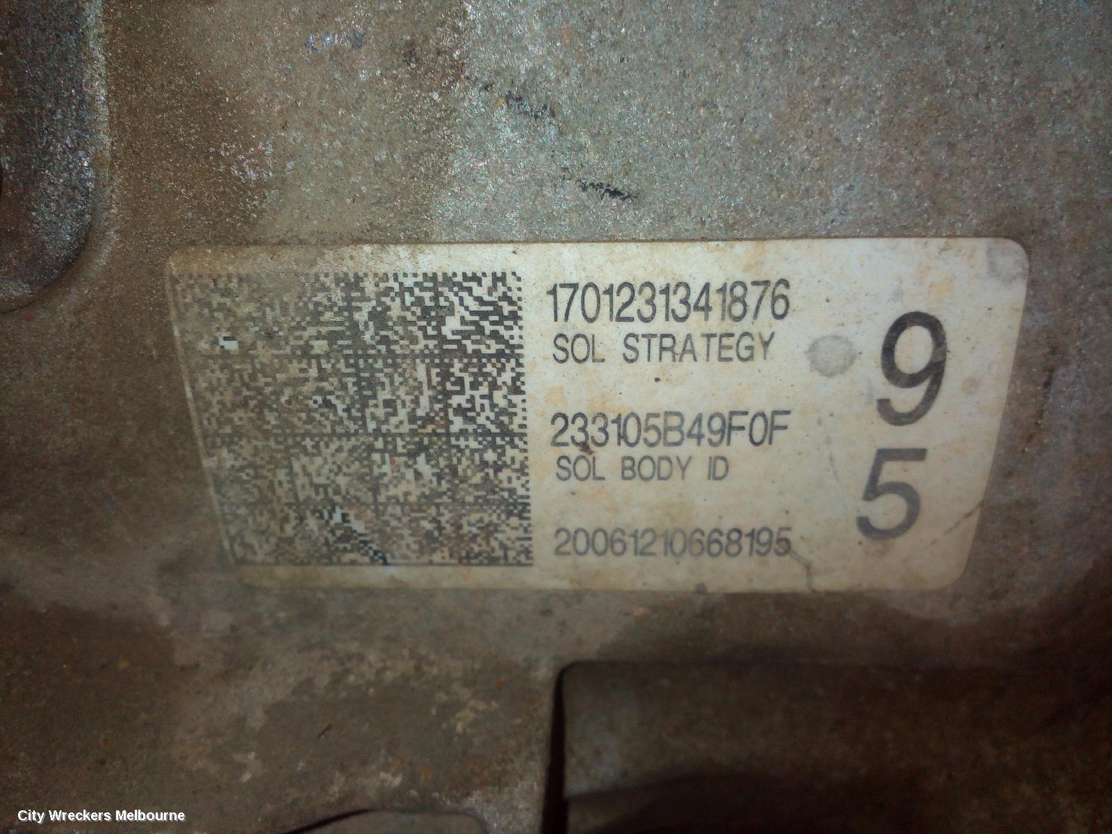 FORD RANGER TRANS/GEARBOX, AUTO, 4WD, DIESEL, 3.2, W/ TRANSFER CASE, PX SERIES 1-3, 06/2011 ONWARDS