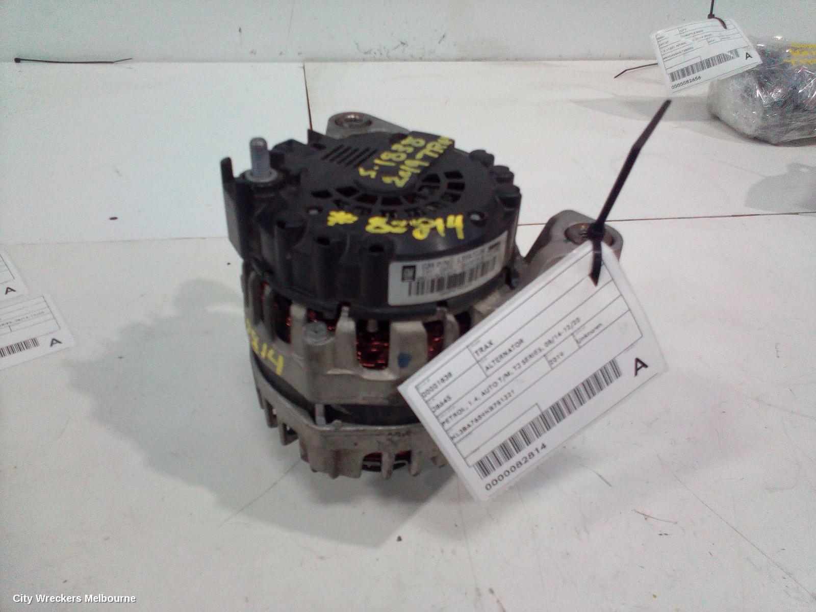 HOLDEN TRAX ALTERNATOR, PETROL, 1.4, AUTO T/M, TJ SERIES, 08/2014 - 12/2020